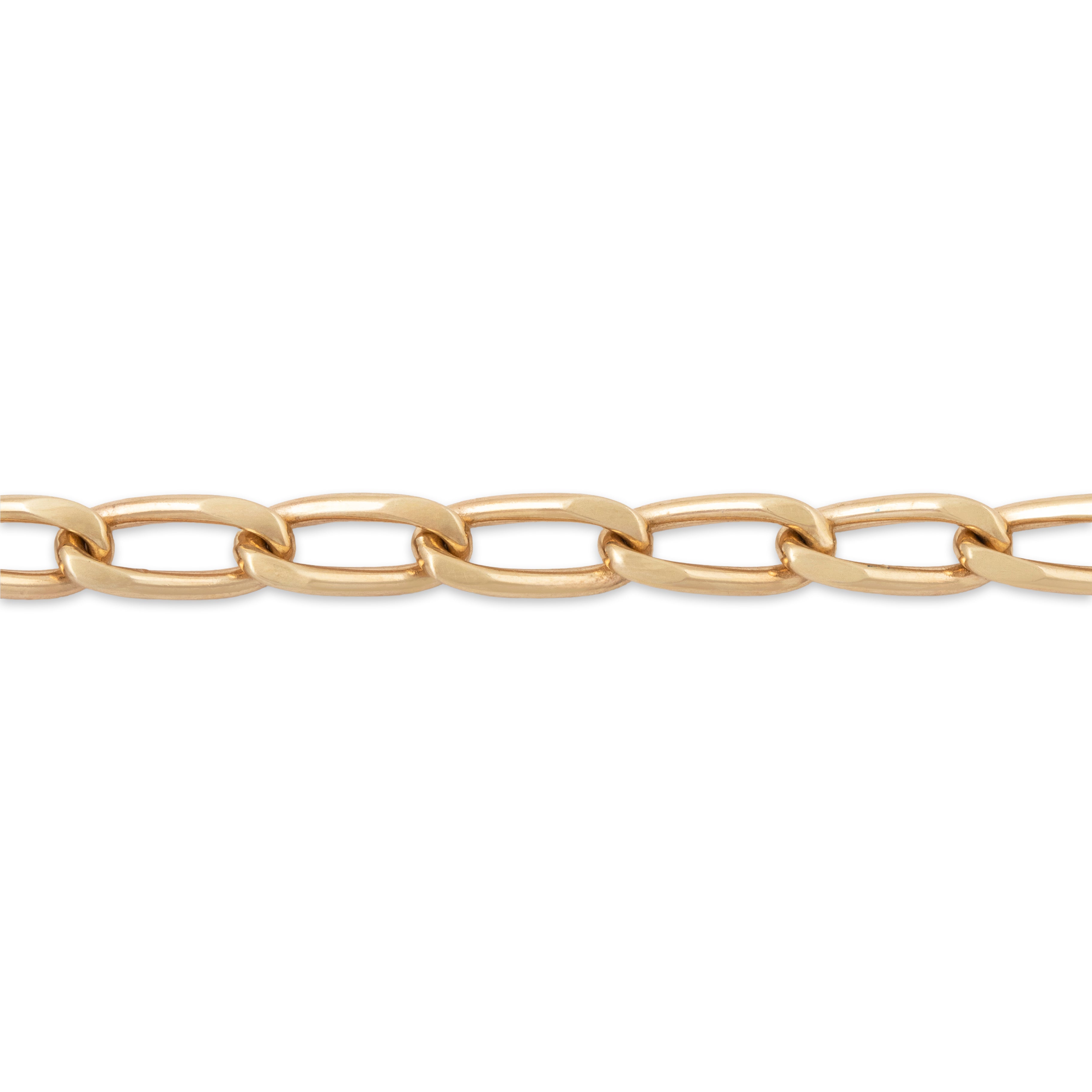 Vintage 14k Yellow Gold Elongated Curb Link Bracelet 7、mySite、hinf8tx79