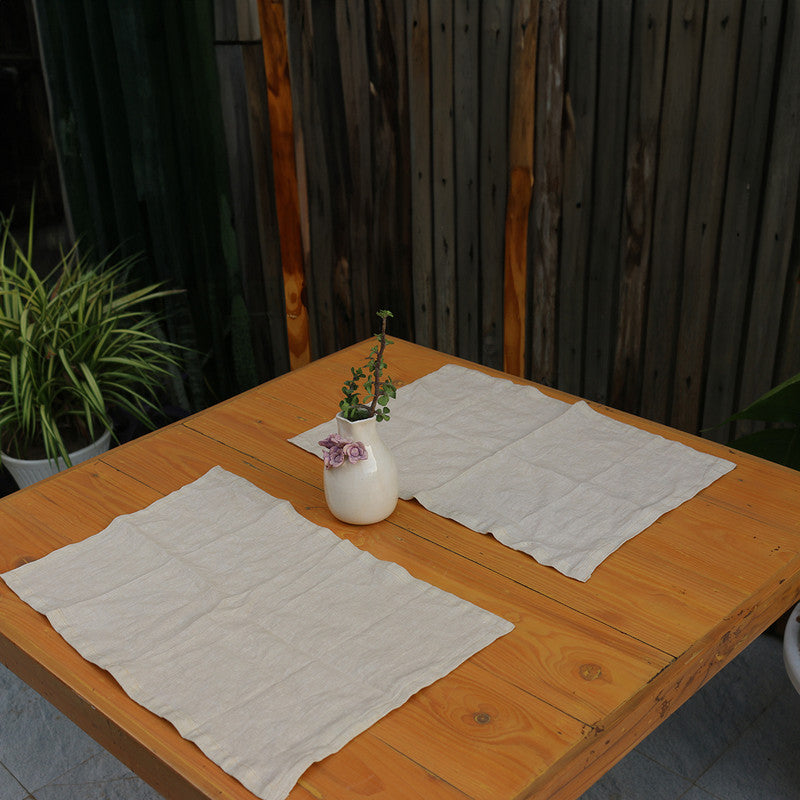 Pure Linen Table Mats | Set of 6 | Beige、mySite、camillekostekn