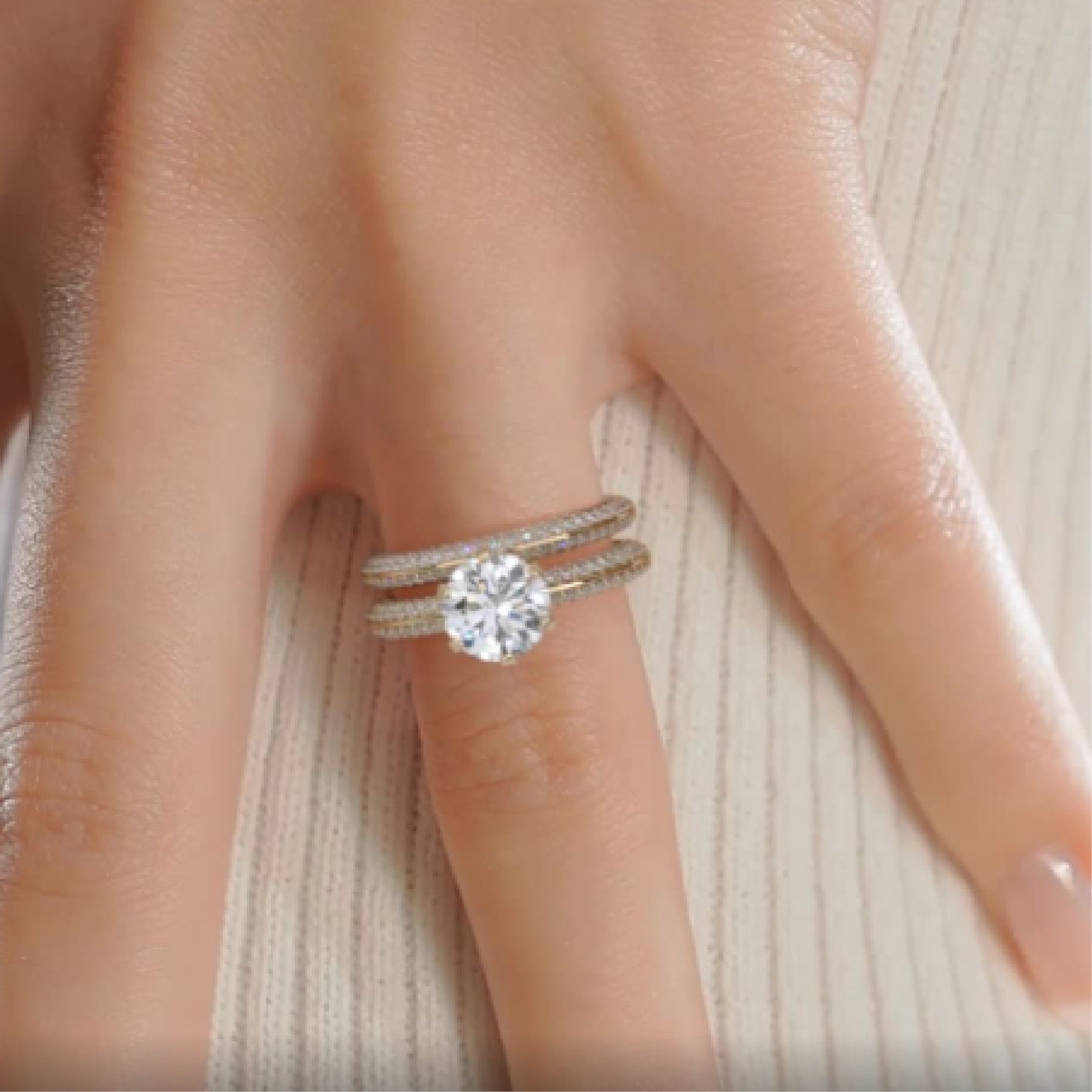 Haven Lab Grown Diamond Bridal Set -18K Yellow Gold、mySite、hinf8tx79