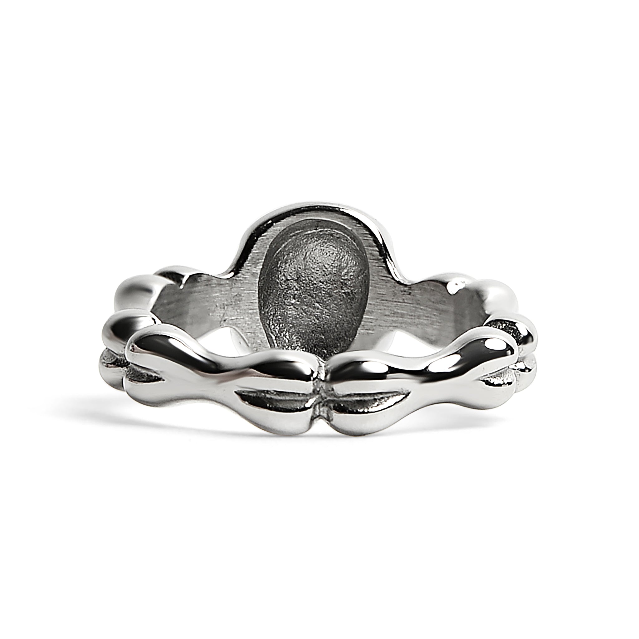 Stainless Steel Skull And Bones Women's Ring / SCR4099、mySite、dreamappss
