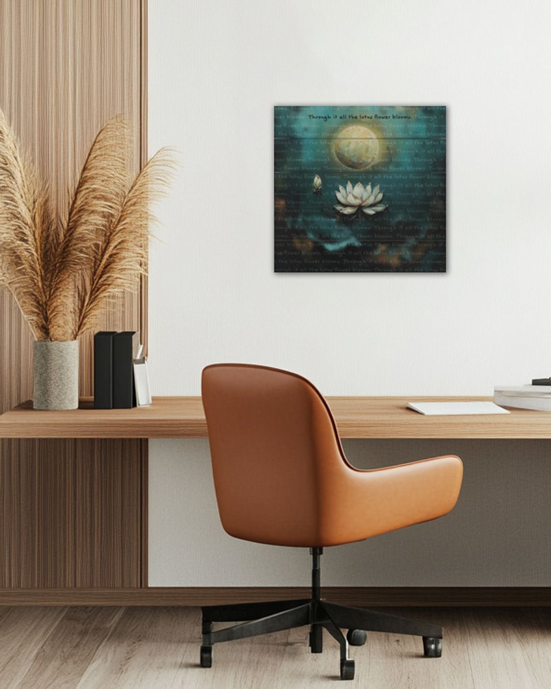 Through It All, the Lotus Flower Blooms Wooden Panel Wall Art、mySite、topwebapps