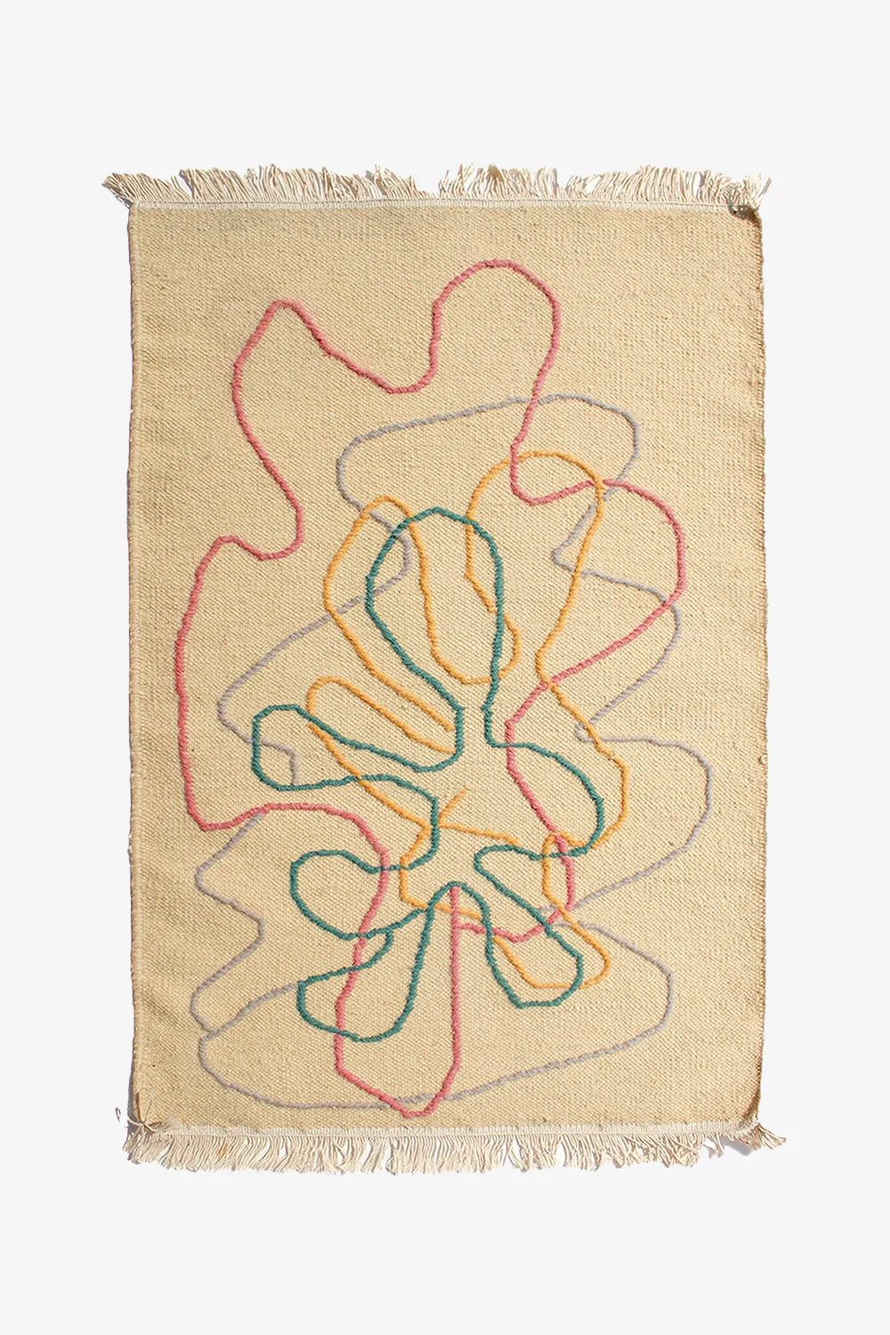 Squiggly Tan Woven Wool Rug、mySite、gigharbornorthrealestate