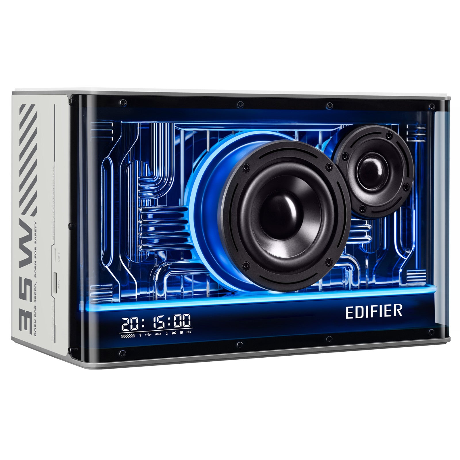 Edifier Tabletop Bluetooth Speaker Hi-Res Audio & Hi-Res Audio Wireless Certified Computer Speaker (White)、mySite、camillekostekn