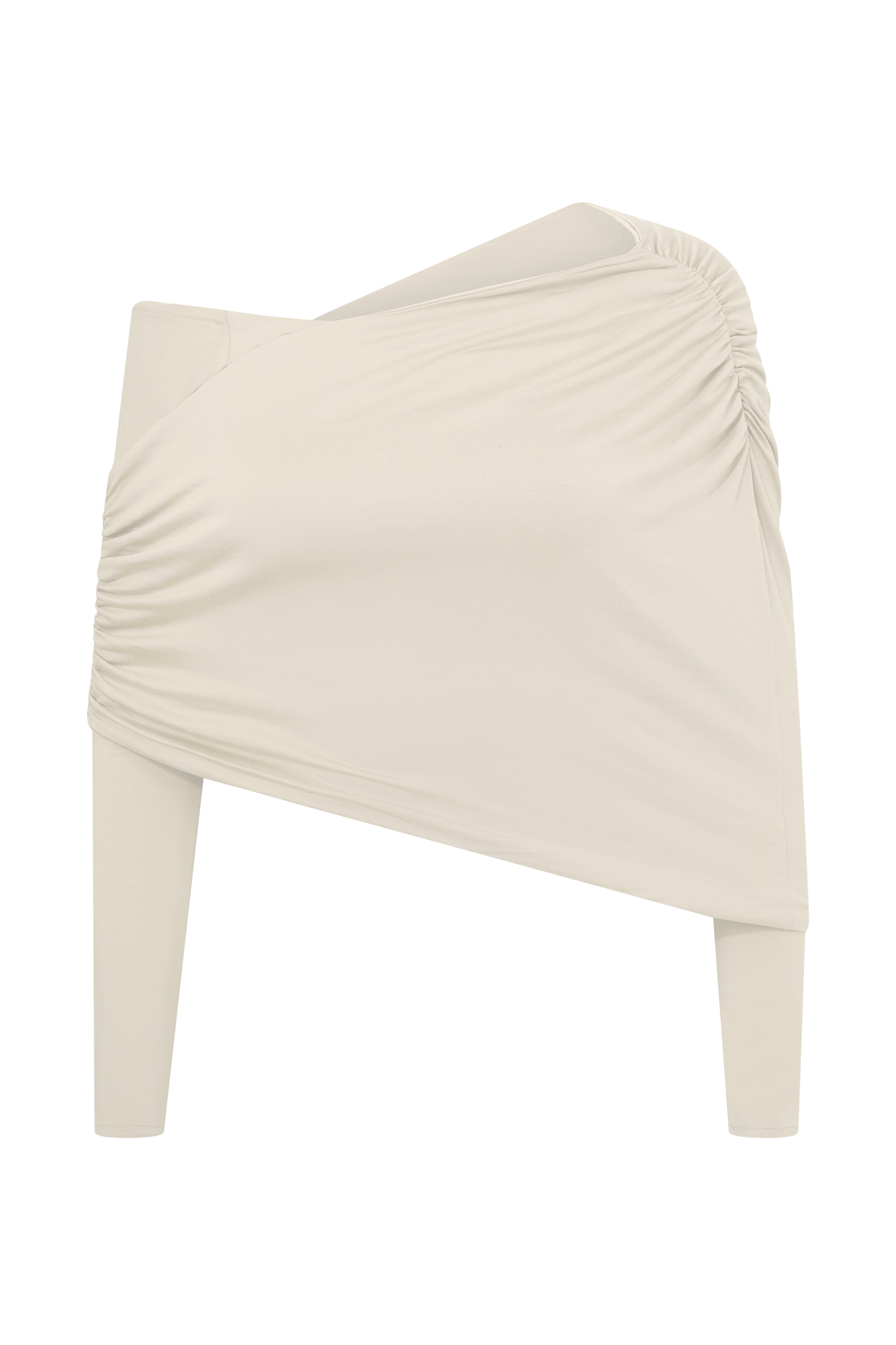 Corinna Modal One Shoulder Top - Ivory、mySite、solidvoid