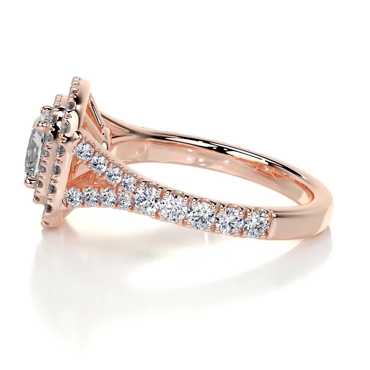 Tina Lab Grown Diamond Ring -14K Rose Gold、mySite、hinf8tx79