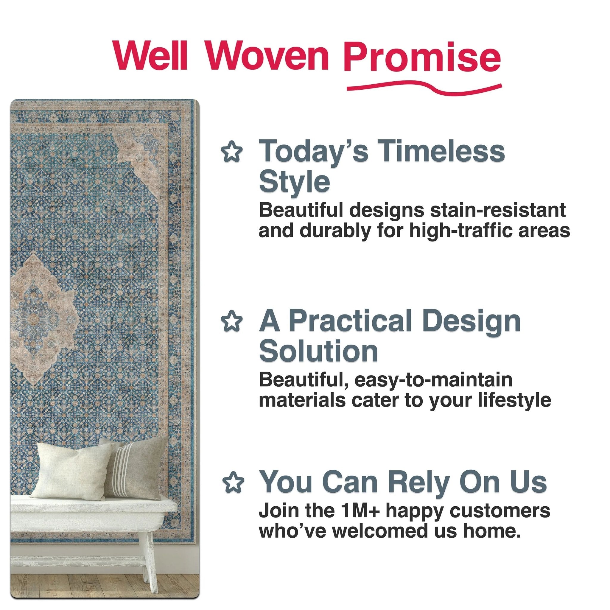 Asha 2-in-1 Lilith Vintage Oriental Kilim Rug + Rug Pad Included、mySite、gigharbornorthrealestate