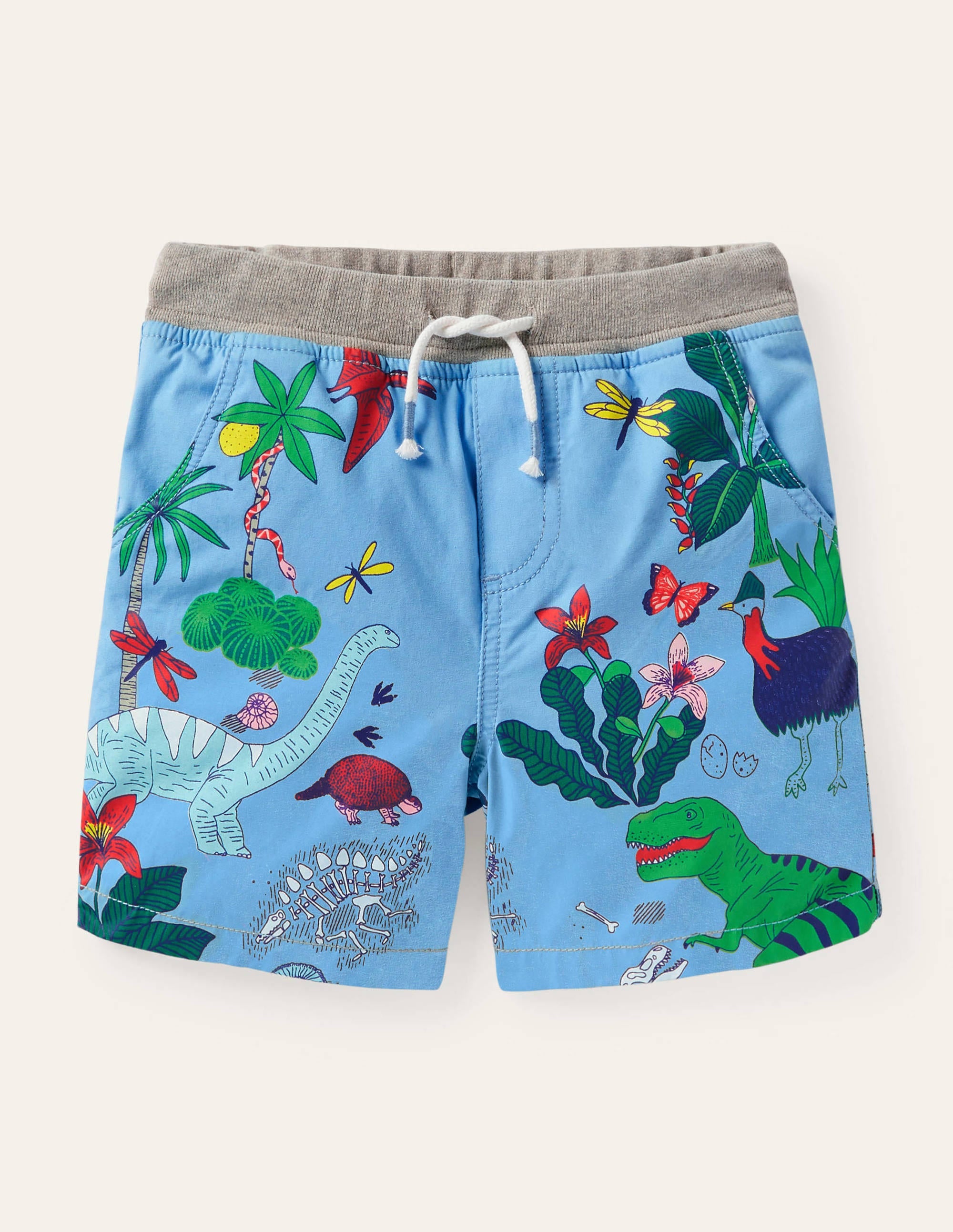  Holiday Shorts-Surfboard Blue Dino Island、mySite、ashleygrahame