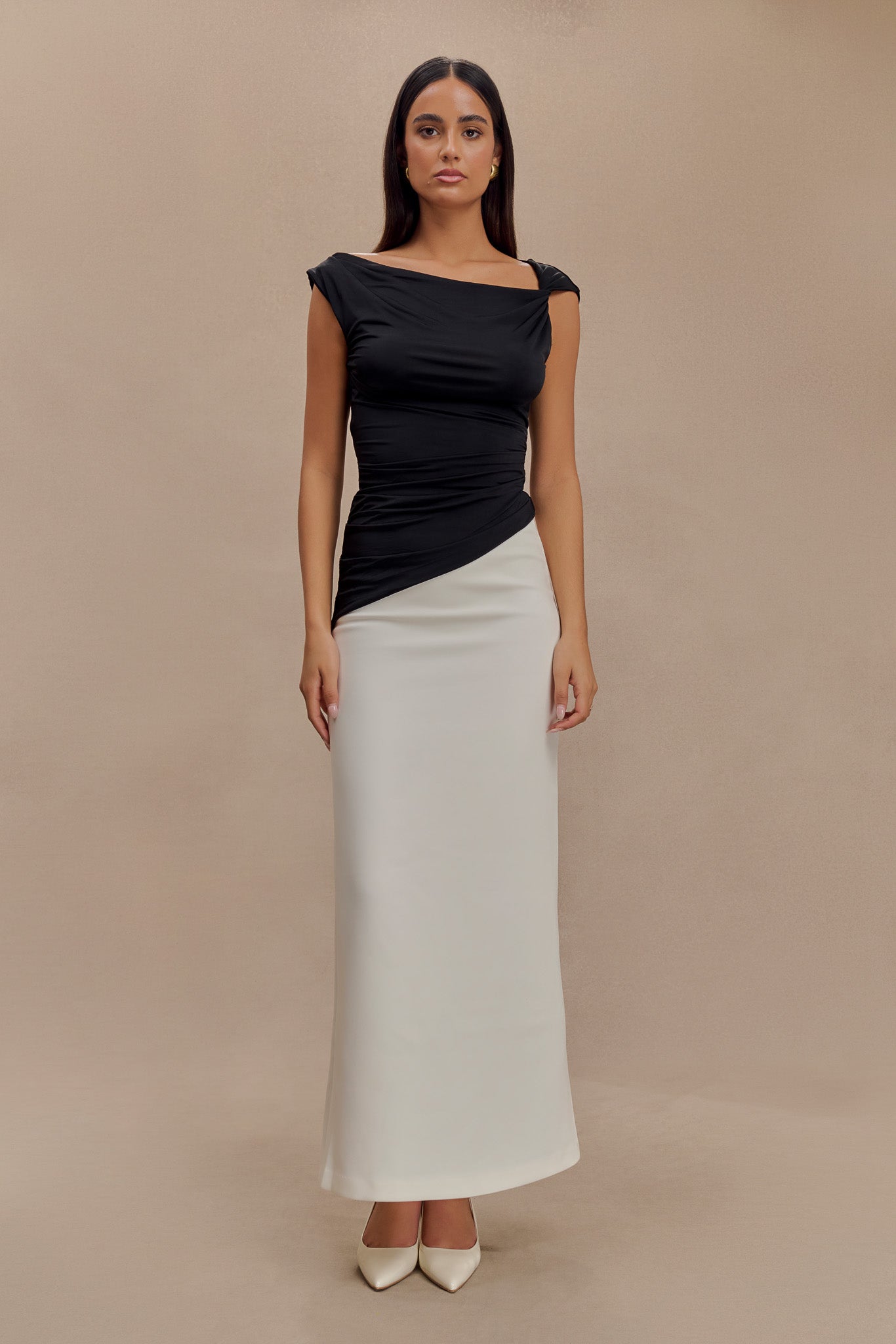 Prianyka Slinky Sleeveless Top - Black、mySite、solidvoid