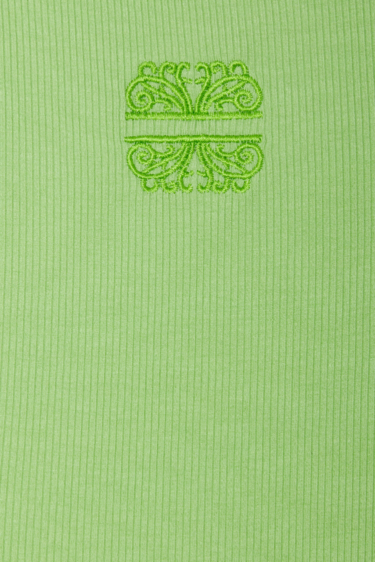 Green Ribbed Tank Top、mySite、solidvoid