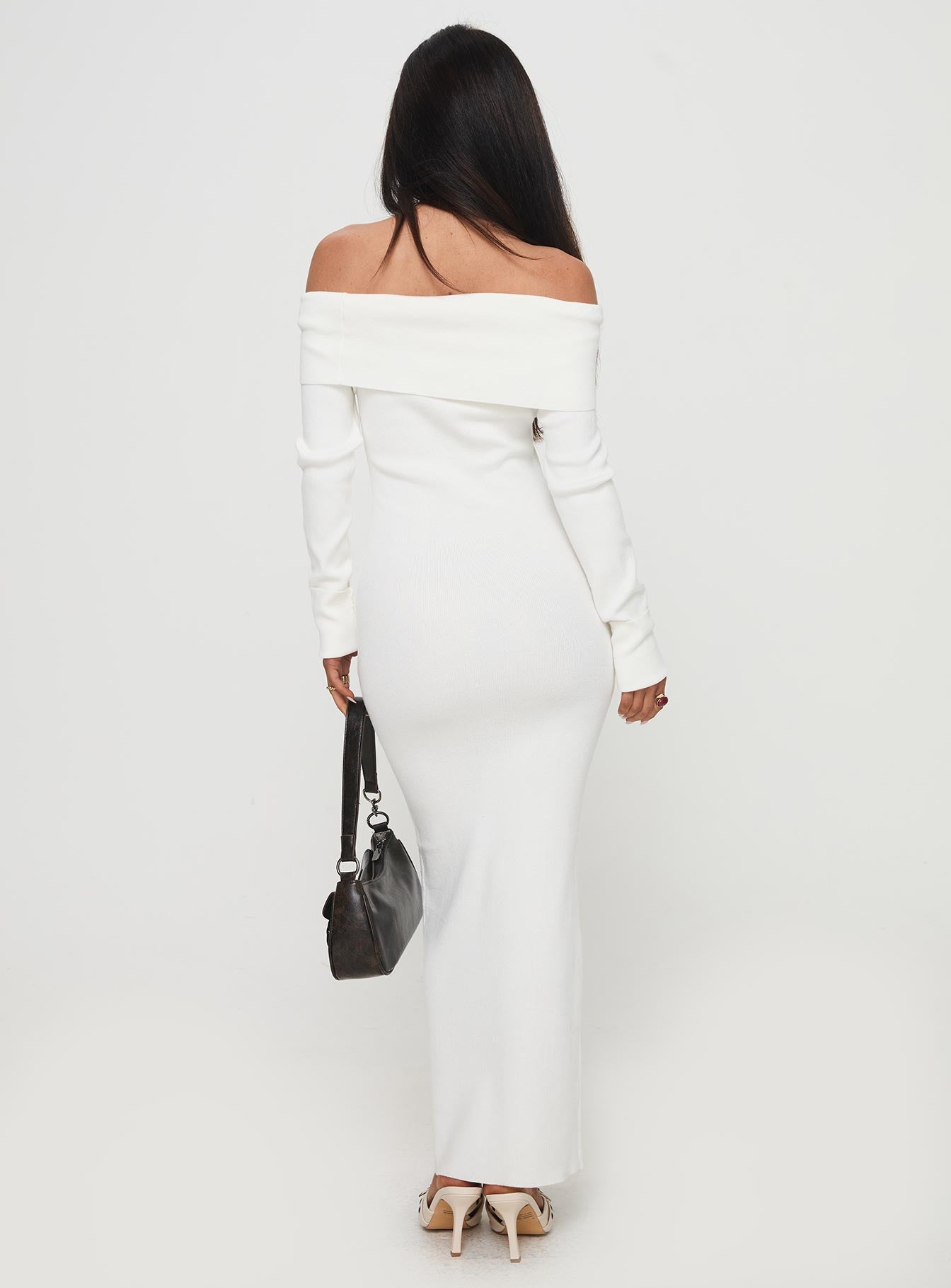 Celestara Off The Shoulder Maxi Dress White、mySite、solidvoid