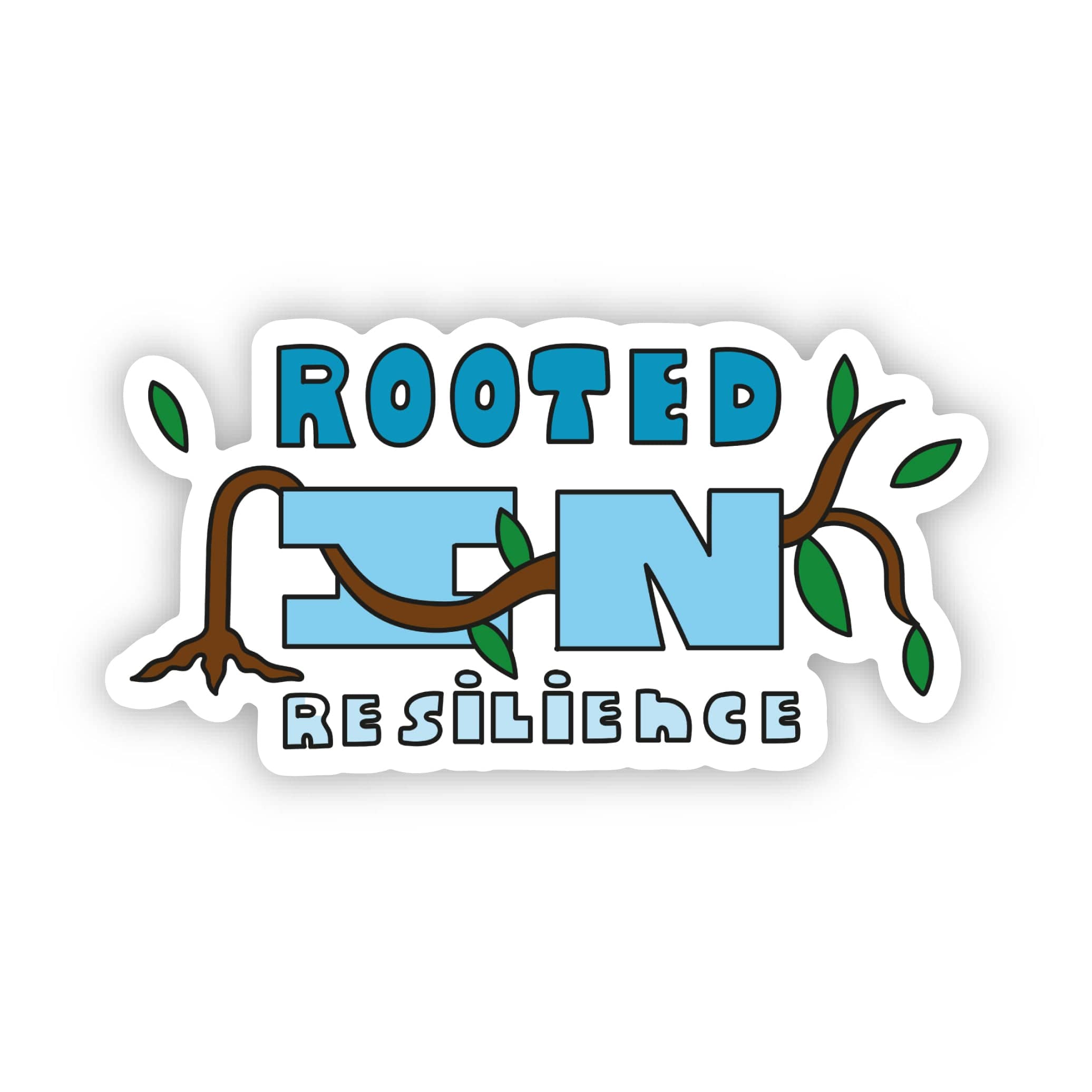  Rooted In Resilience Motivational Sticker、mySite、ghnorth