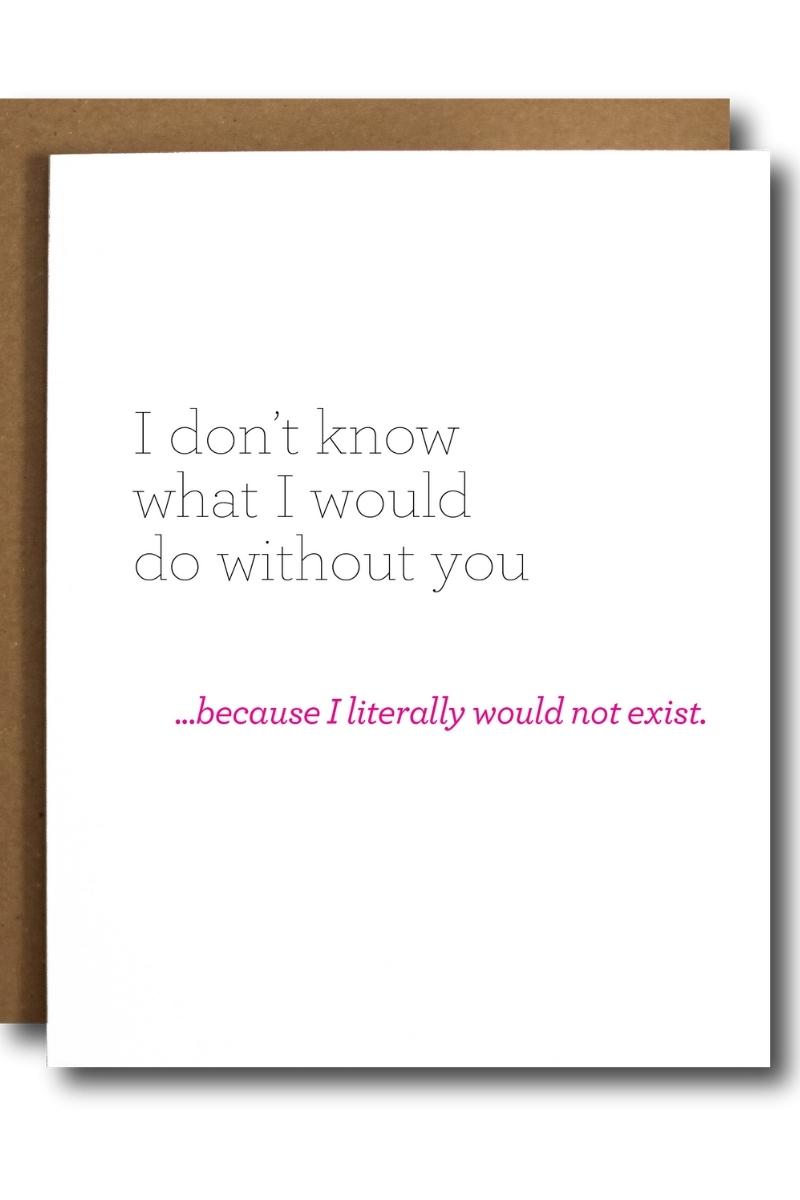 Wouldn't Exist Mother's Day Card - FINAL SALE、mySite、hinf8tx79