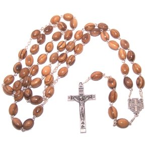 Olive Wood Rosary With Jerusalem Cross- Certificate of Origin、mySite、topwebapps