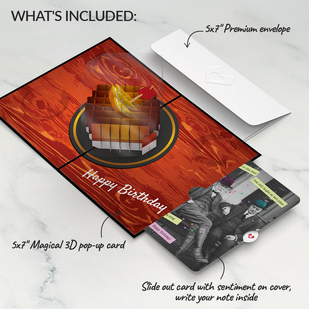 Old Fashioned Birthday Pop-Up Card and Sentiment Set for Any Man、mySite、solidvoid