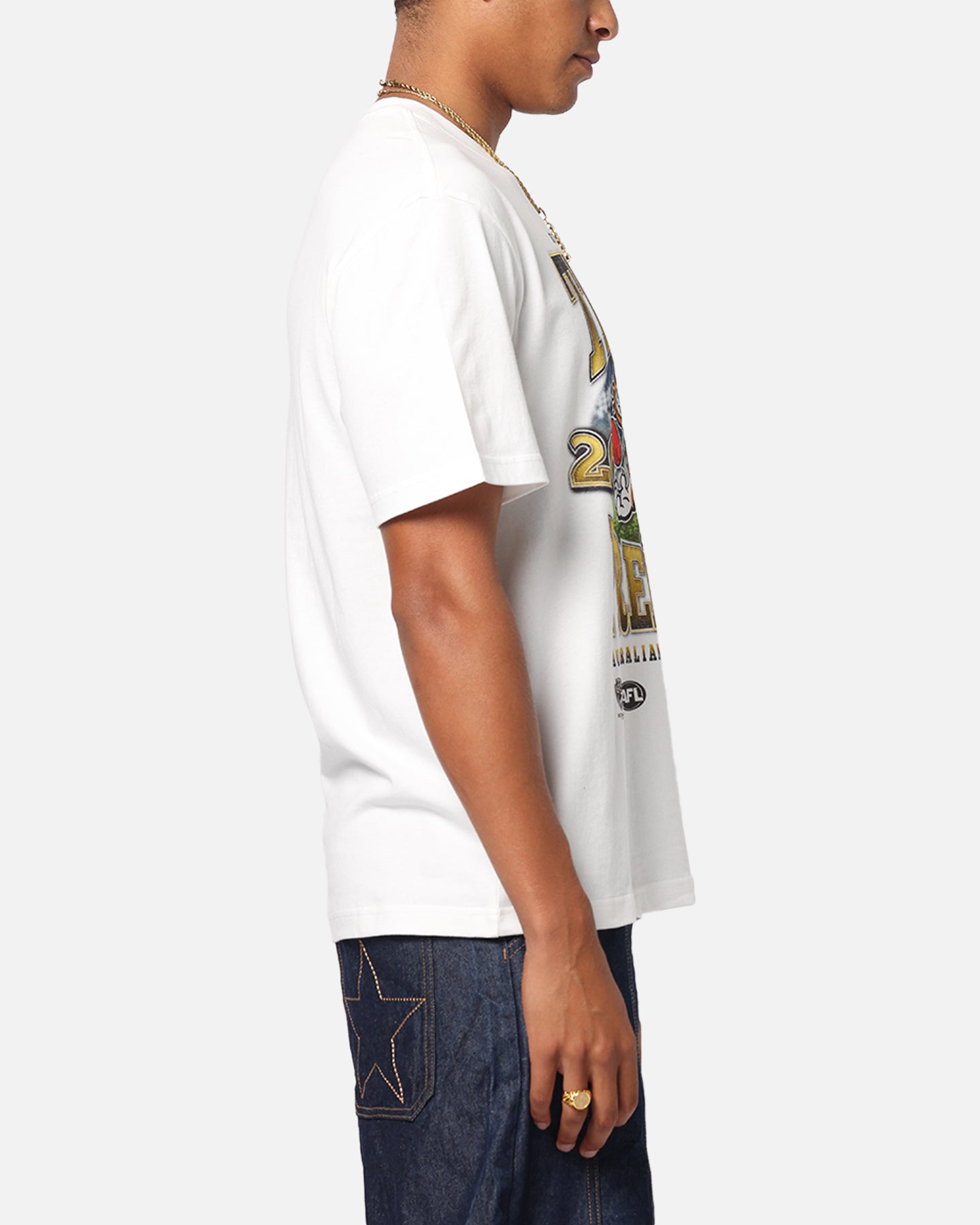 Mitchell & Ness Richmond Tigers Mascot T-Shirt Vintage White、mySite、zt4zffjzw