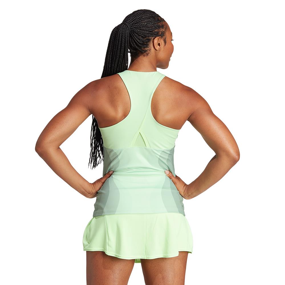 adidas Women's Pro Y Tank - Semi Green Spark、mySite、neckold