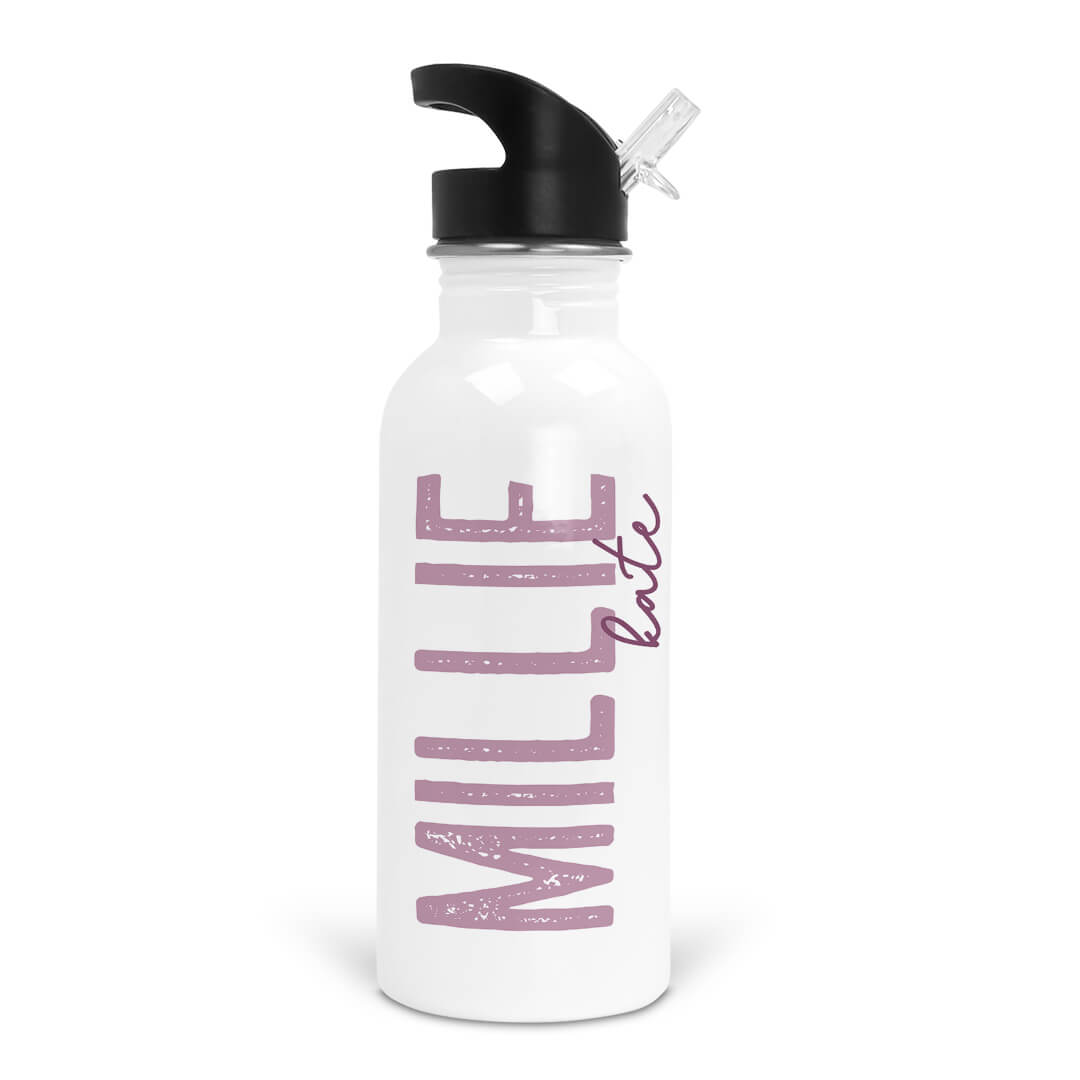  Dusty Purple Ombre Personalized Kids Water Bottle、mySite、layawaytickets