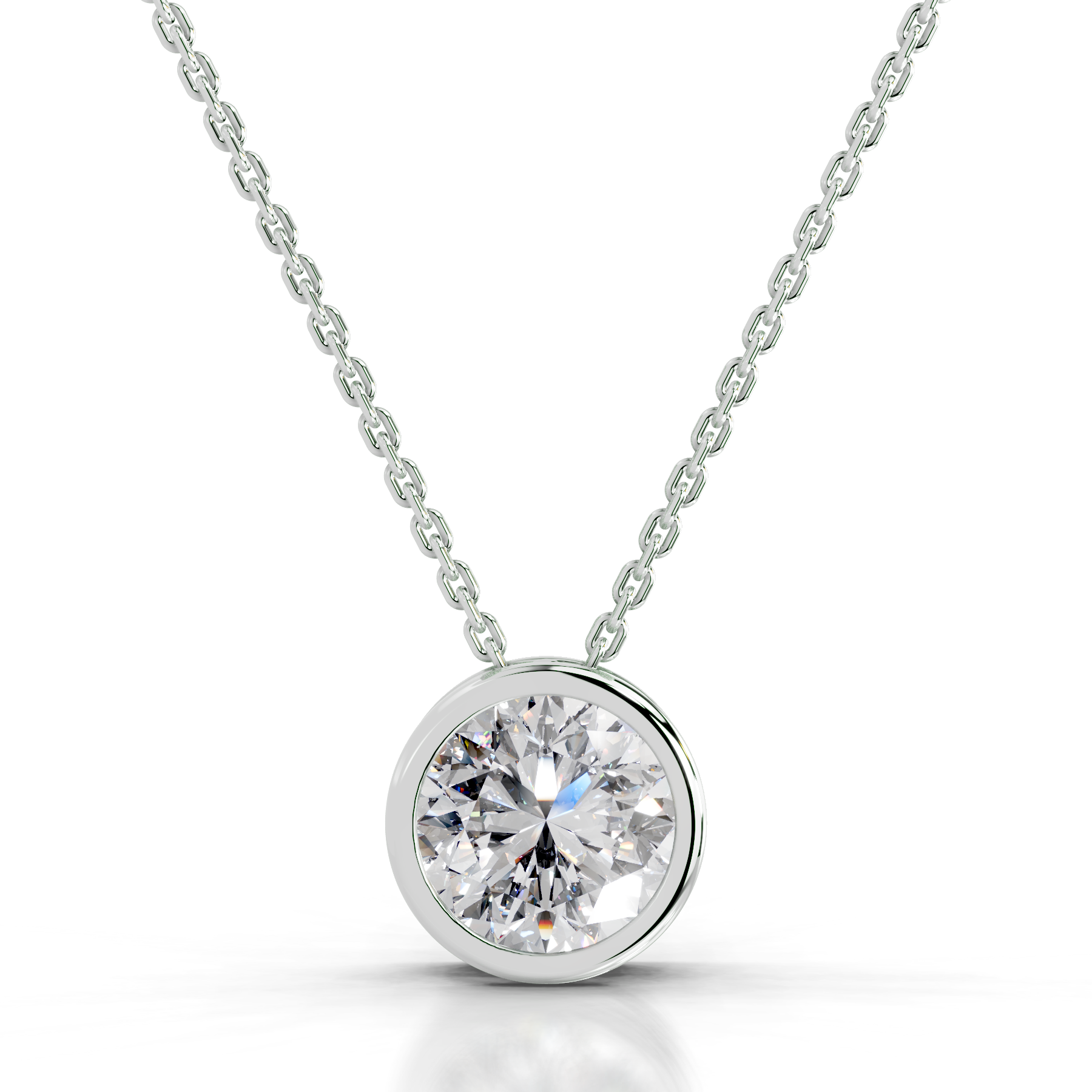 Beyonce Lab Grown Diamond Pendant (2 Carat) -14K White Gold、mySite、hinf8tx79