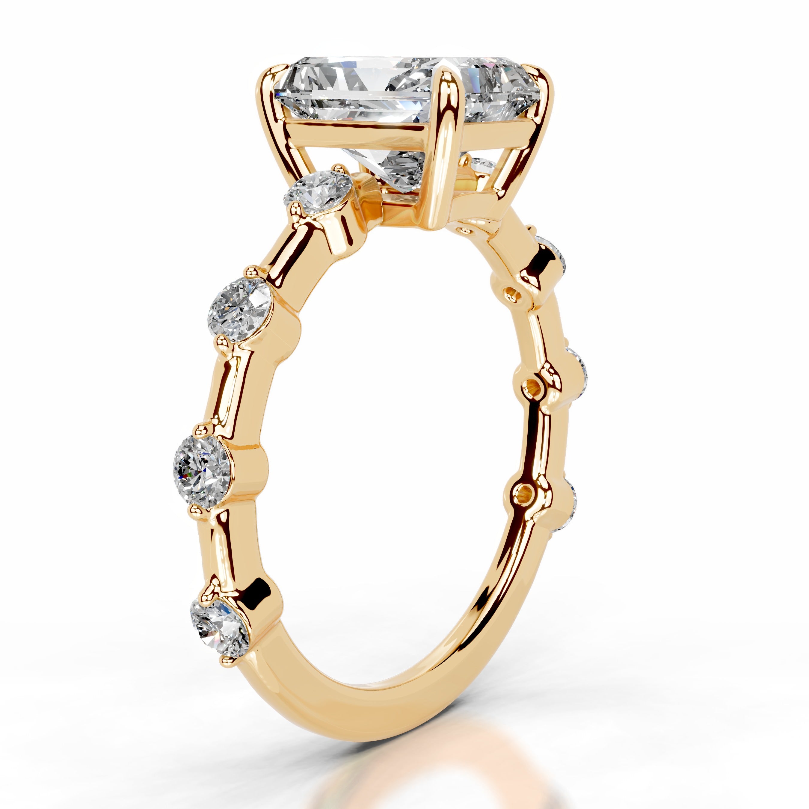 Ksenia Diamond Engagement Ring - 18K Yellow Gold、mySite、hinf8tx79