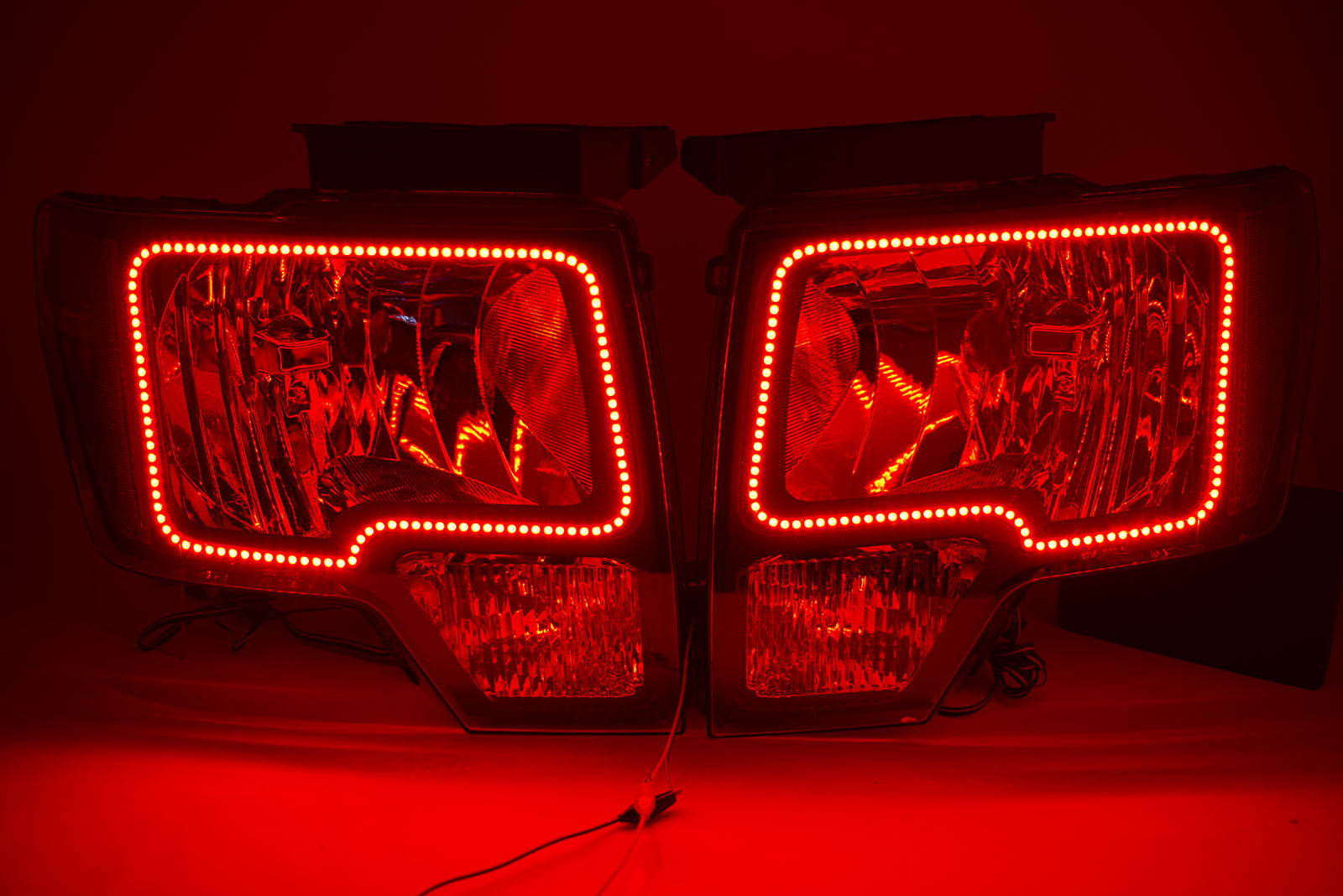 2009-14 Ford F-150 Headlights with ORACLE RGB ColorSHIFT Halos + ColorSHIFT RGB Remote、mySite、nflplayoffbracketp