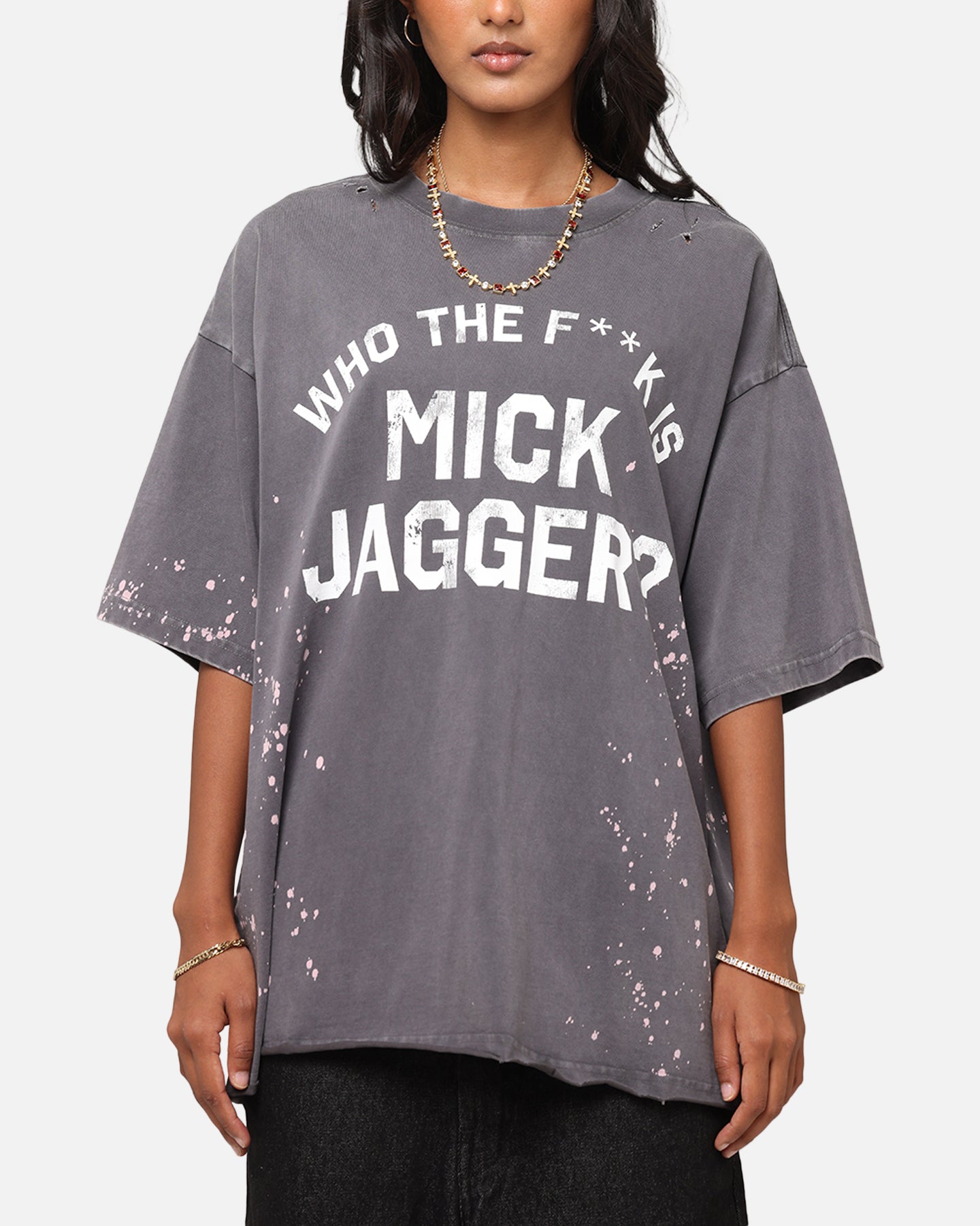 The Rolling Stones Who The F Is Mick T-Shirt Washed Black、mySite、zt4zffjzw