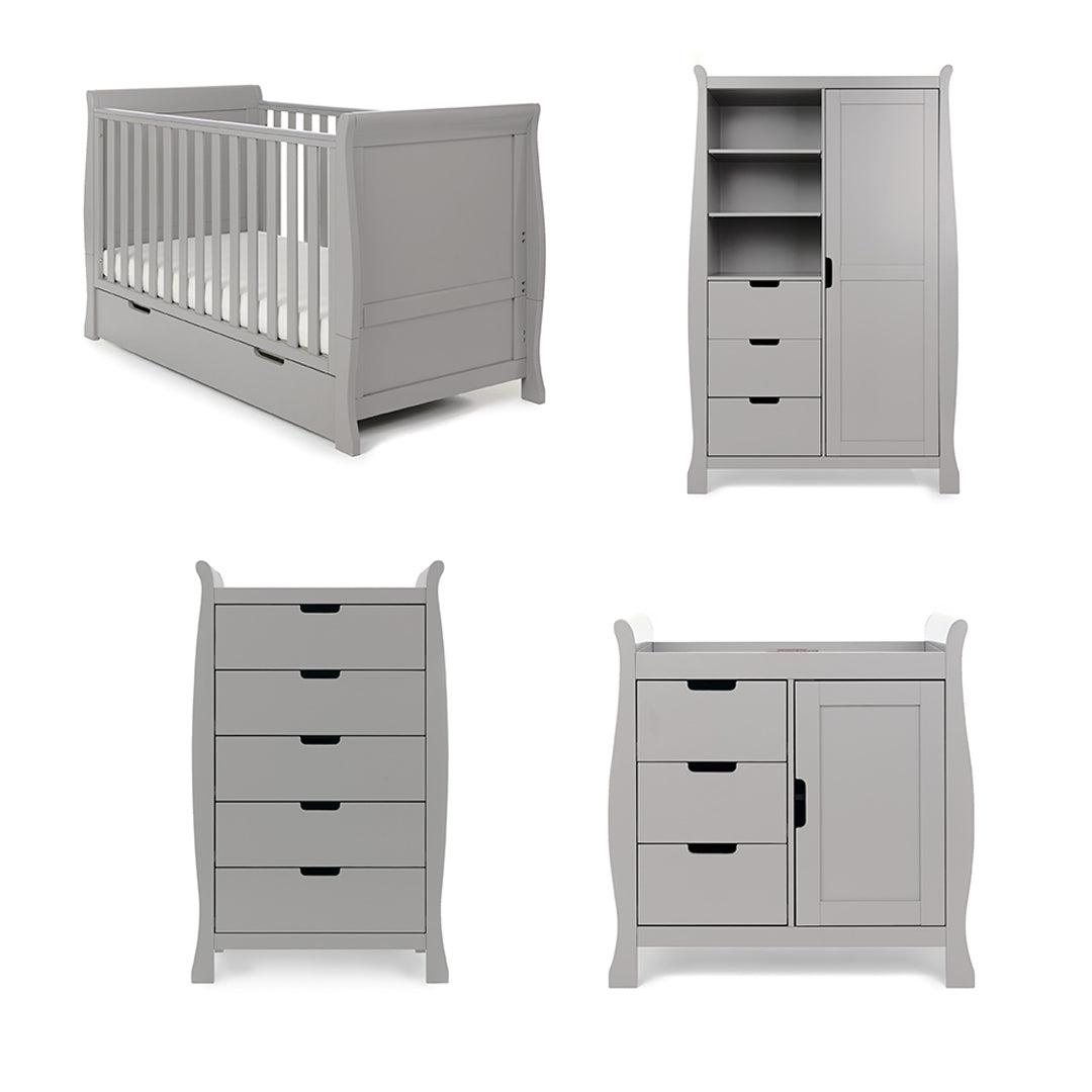 Obaby Stamford Classic 4 Piece Room Set - Warm Grey、mySite、merchandisen