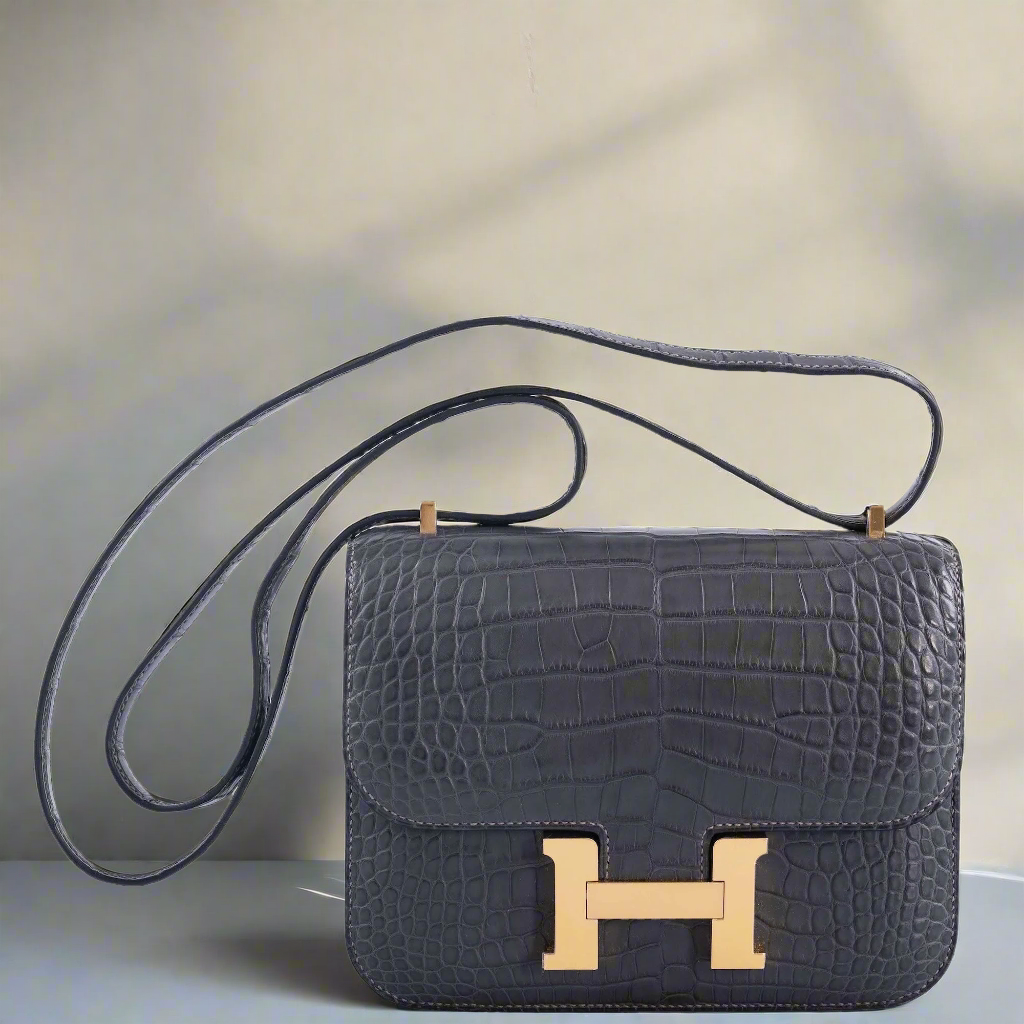 Hermès Constance 18 Graphite Matte Alligator Gold Hardware、mySite、garminoutage.com