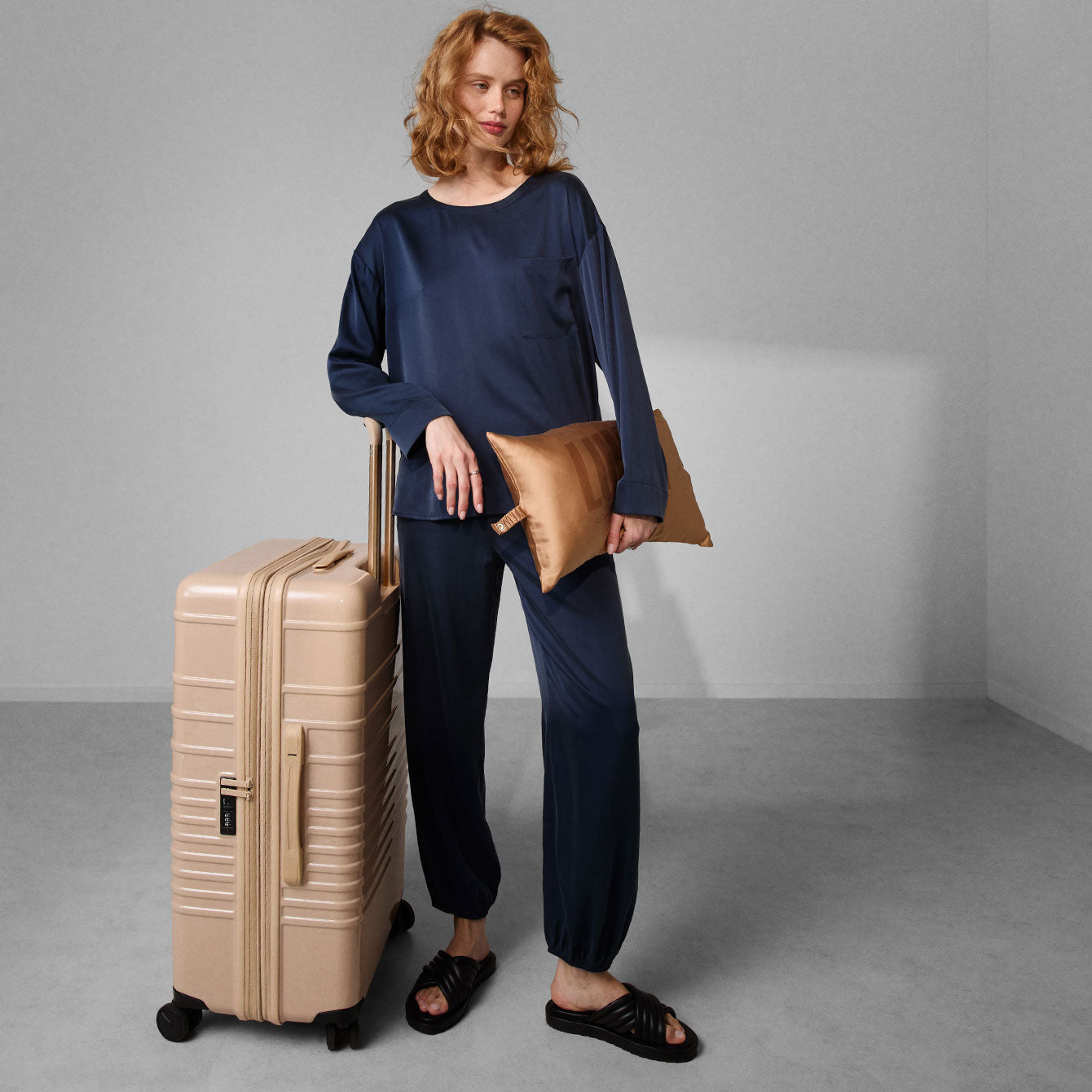 Washable Silk Long Sleeve Jogger Pant Set、mySite、bengalsvssteelers