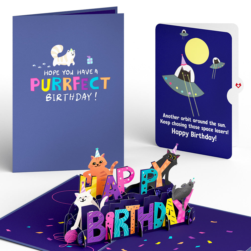 Happy Birthday with Space Laser Cats Pop-Up Card and Sentiment Set、mySite、solidvoid