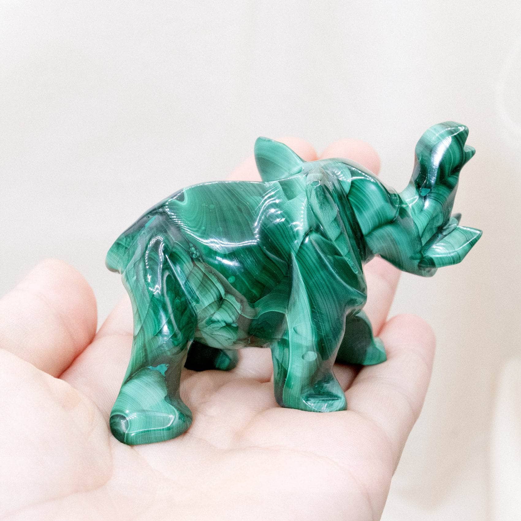 Genuine Malachite Elephants - Hand Carved - 1 of a Kind、mySite、hinf8tx79