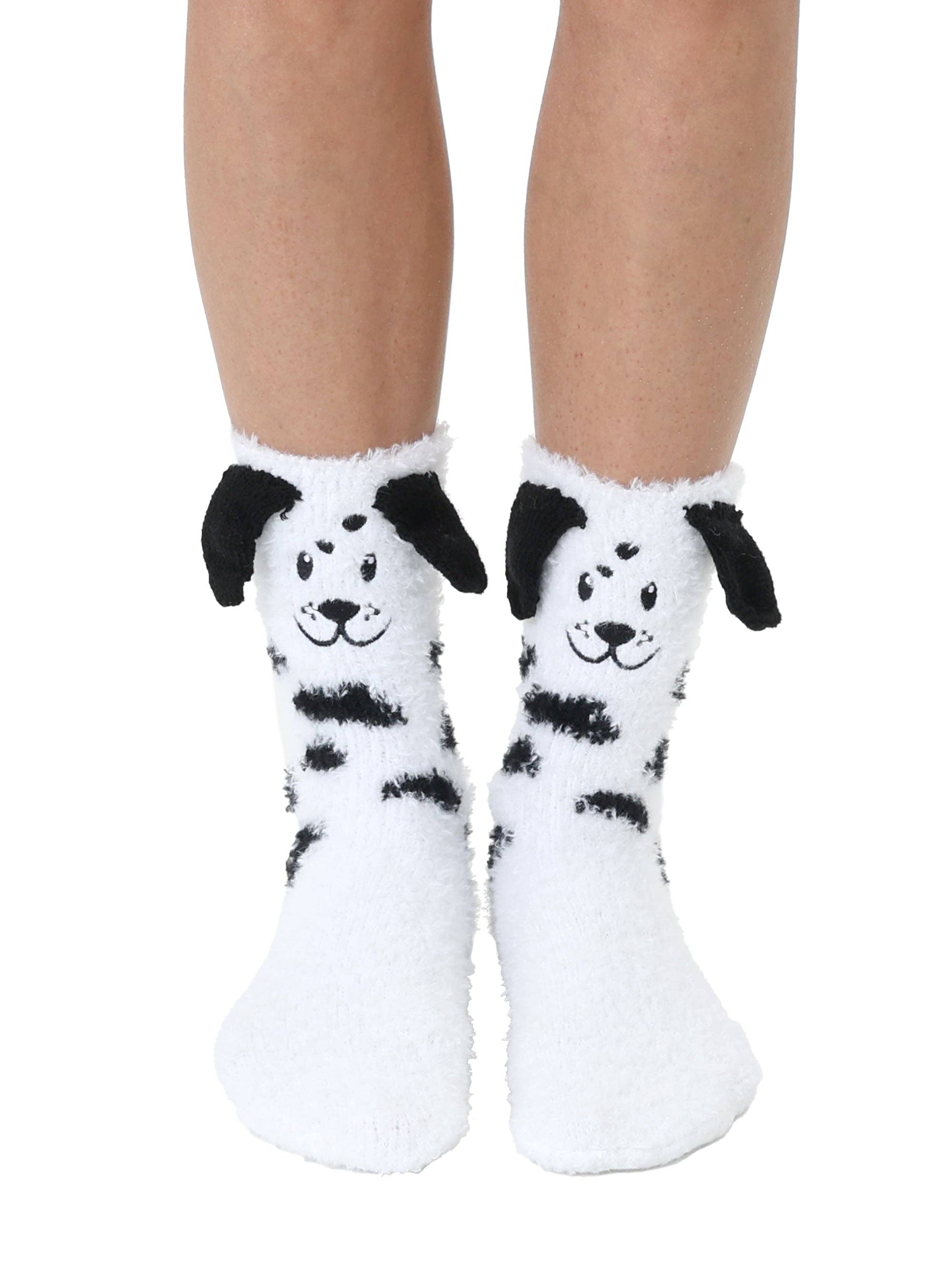 Fuzzy Dalmatian Crew socks、mySite、g9winljtr