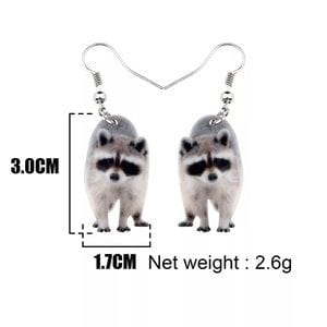 Acrylic Animal Earrings Raccoon Gator Skunk Hedgehog Jaguar、mySite、g9winljtr