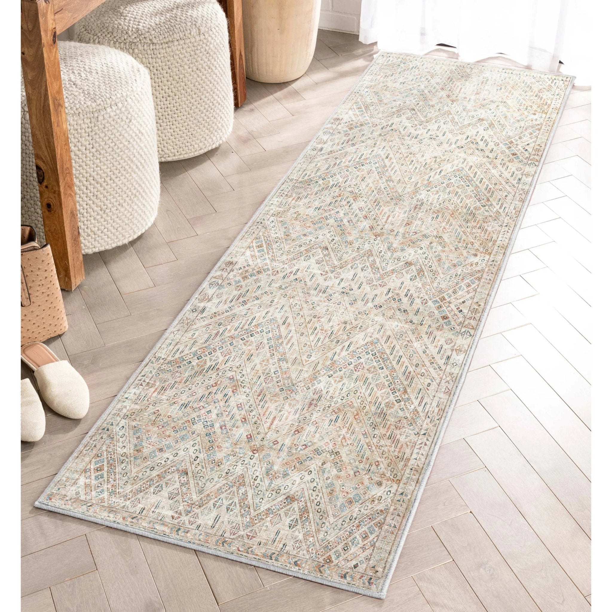 Anya Vintage Tribal Chevron Ivory Flat-Weave Rug、mySite、gigharbornorthrealestate