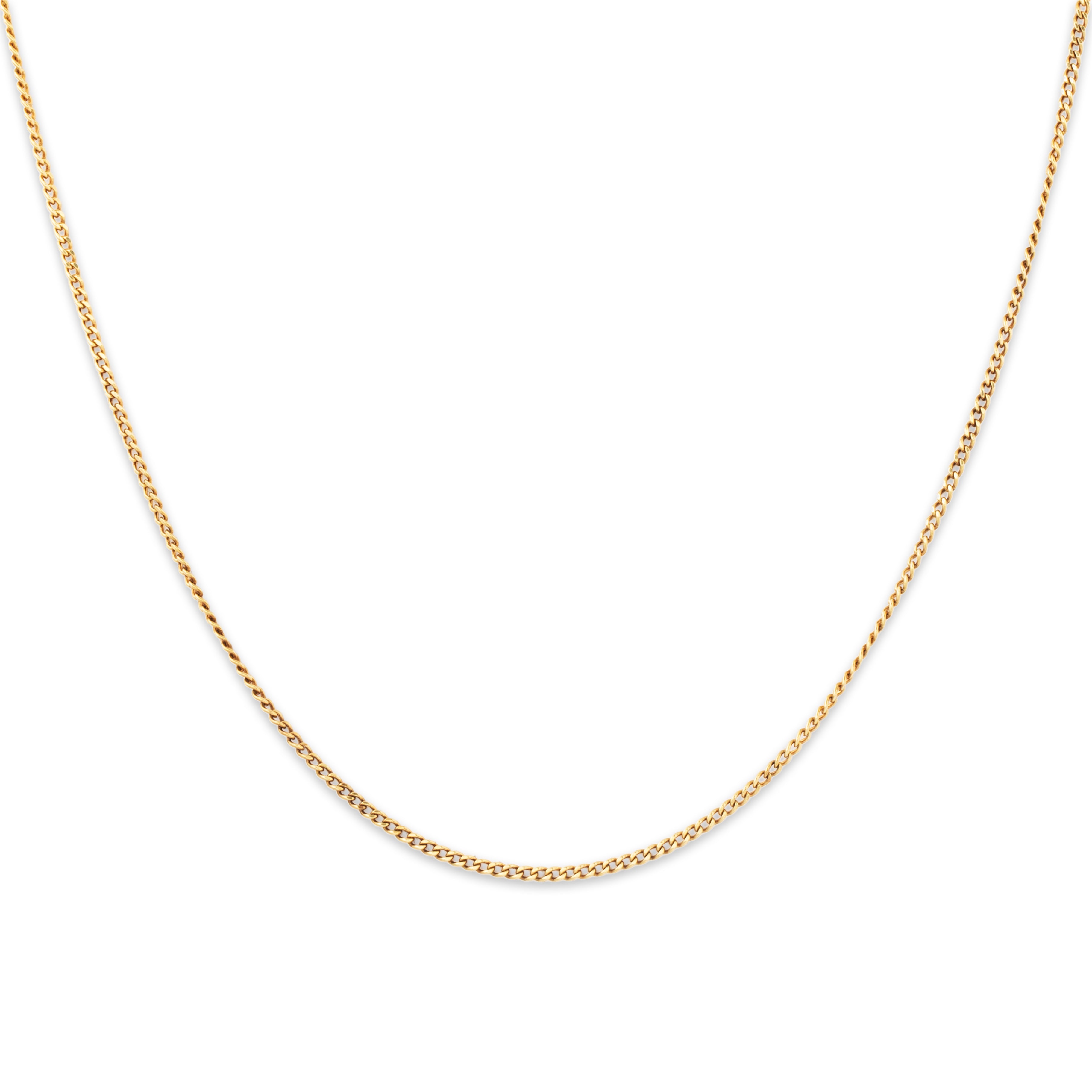 Vintage 14k Yellow Gold Classic Curb Link Necklace 16、mySite、hinf8tx79