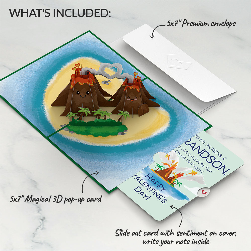 I Lava You Valentine Pop-Up Card and Sentiment Set for Grandson、mySite、solidvoid