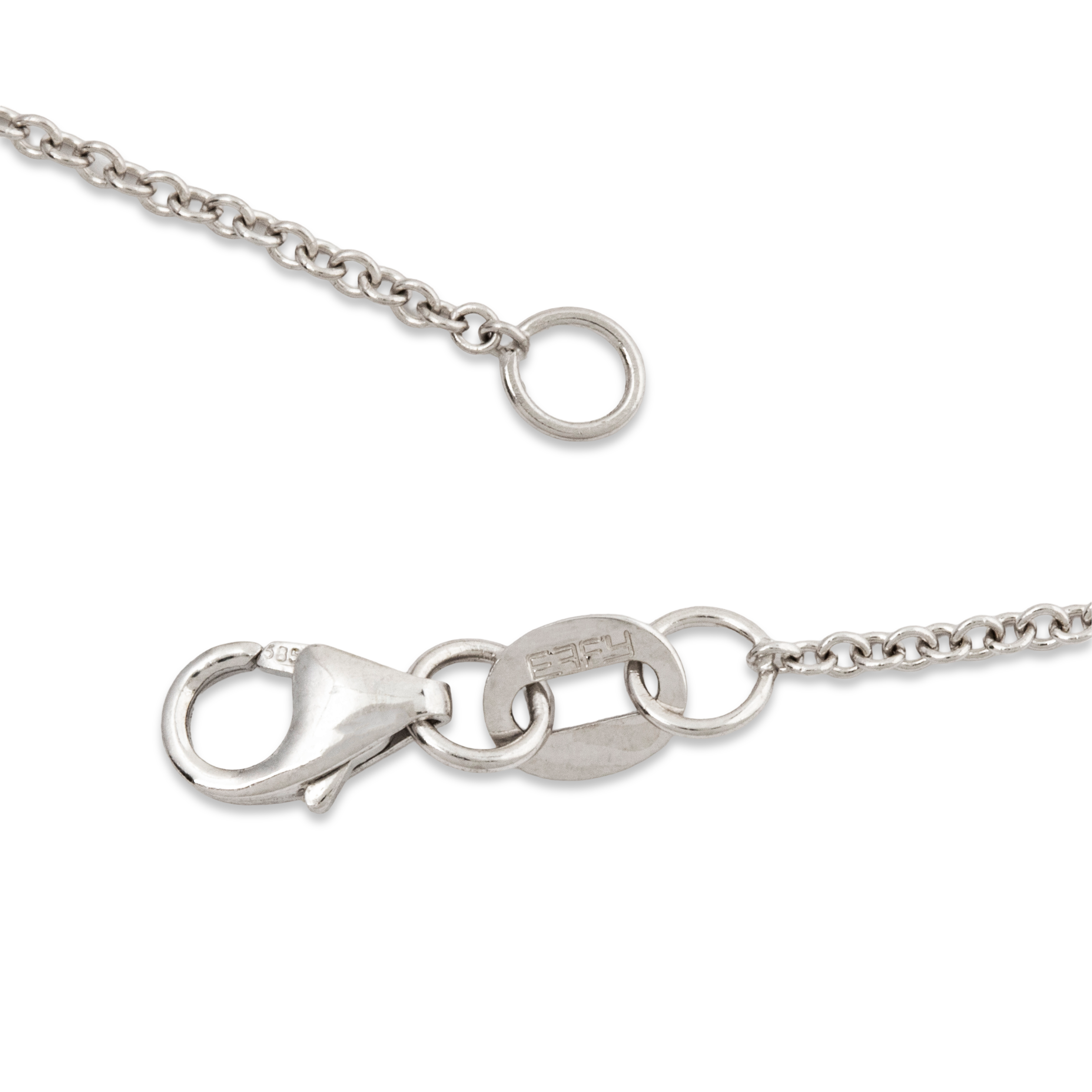 Vintage 14k White Gold .385cttw Diamond Station Adjustable Necklace 17、mySite、hinf8tx79