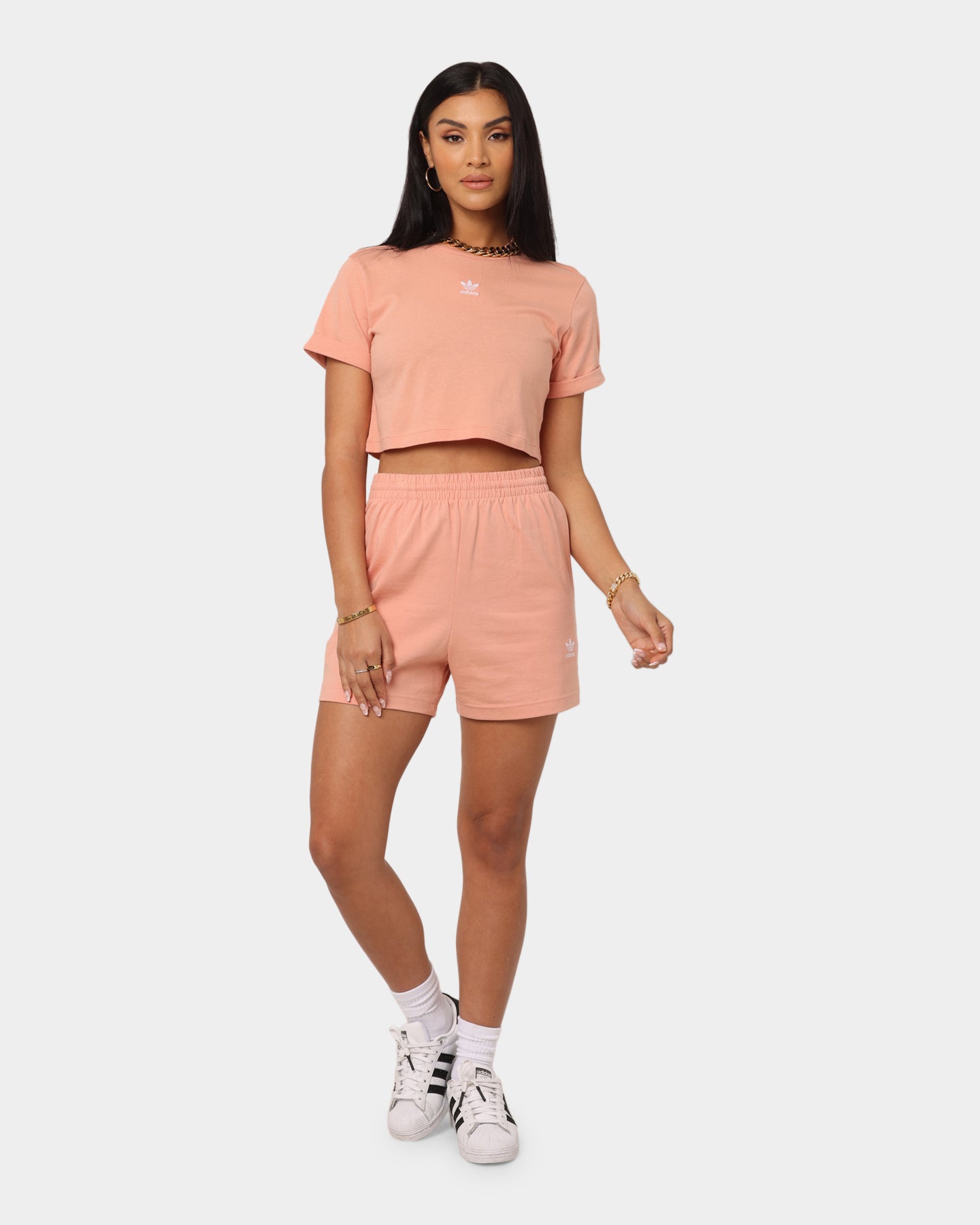 Adidas Women's Adicolour Essentials Shorts Blush、mySite、zt4zffjzw