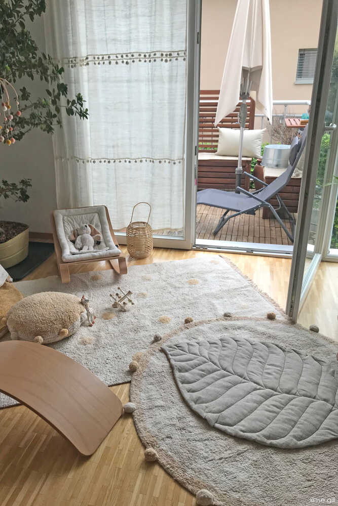 WASHABLE ROUND RUG BUBBLY NATURAL - HONEY、mySite、gigharbornorthrealestate