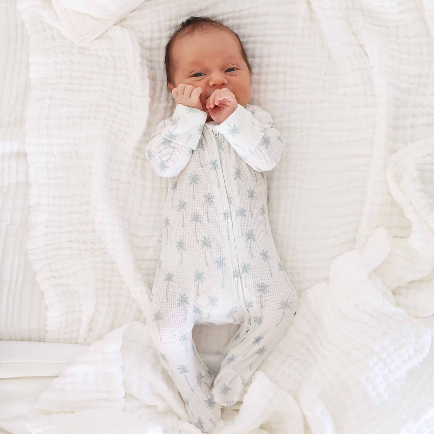  Preppy Palms Bamboo Waffle Zipper Footie、mySite、layawaytickets