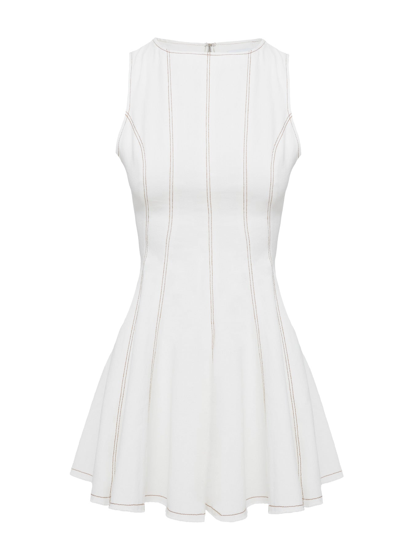 Composure Pleat Mini Dress White、mySite、solidvoid