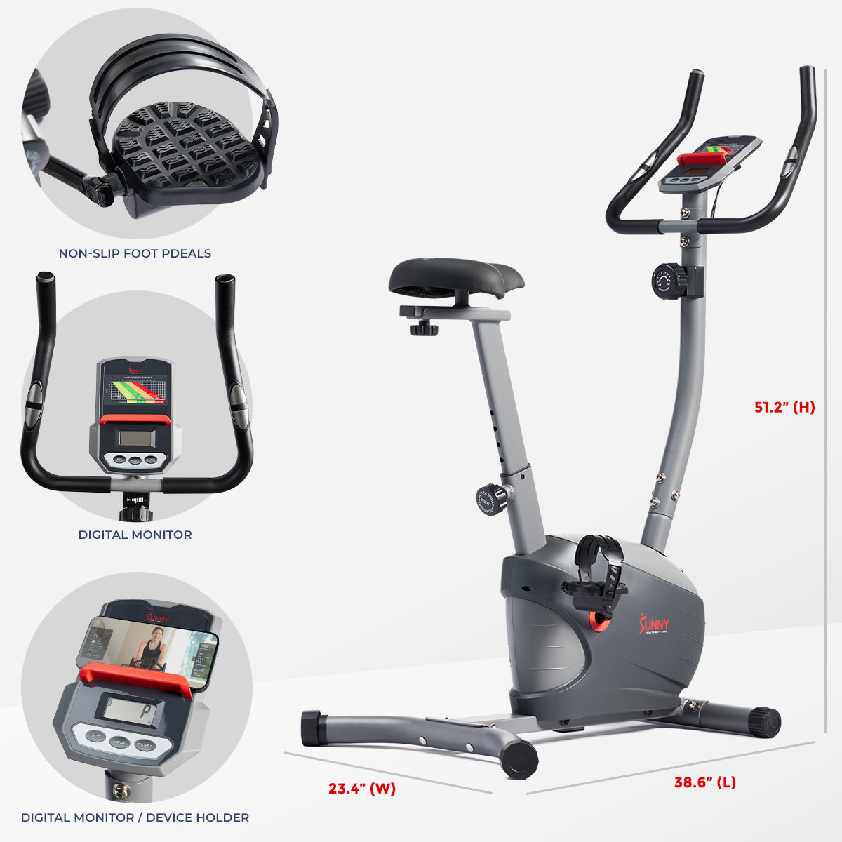  Performance Smart Upright Exercise Bike、mySite、ghnorth