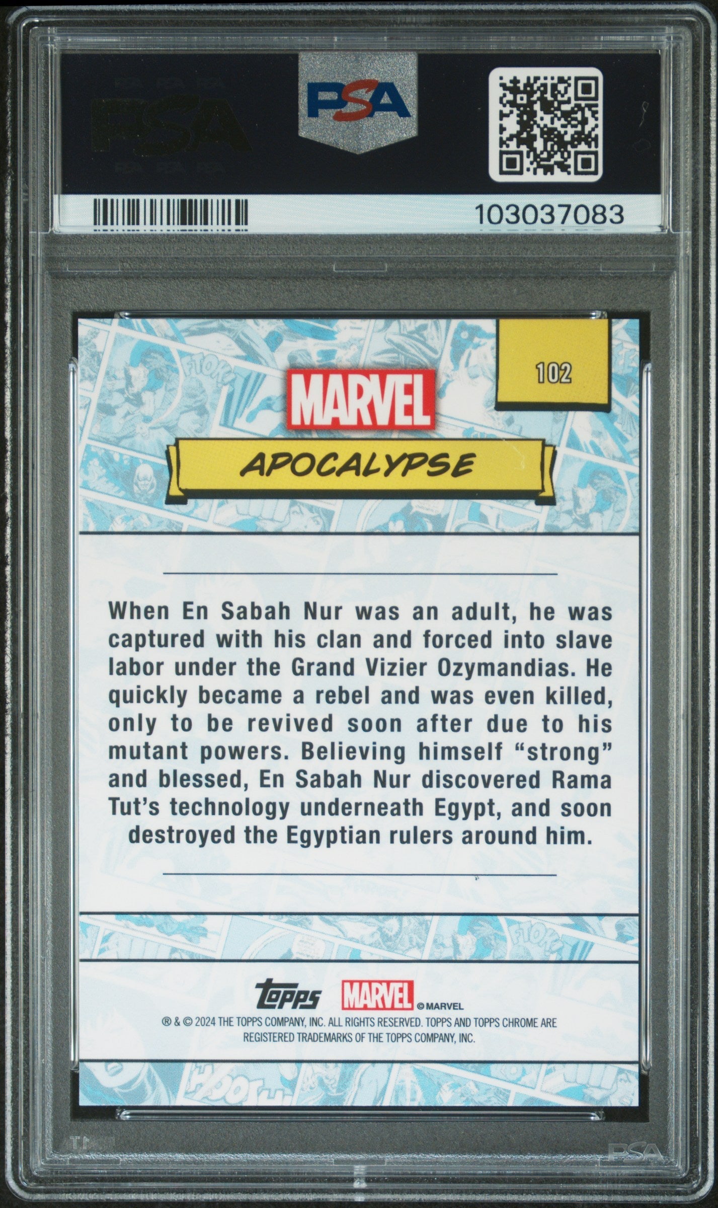 Apocalypse #102 PSA 8 Topps Chrome Marvel 2024、mySite、waistdrama