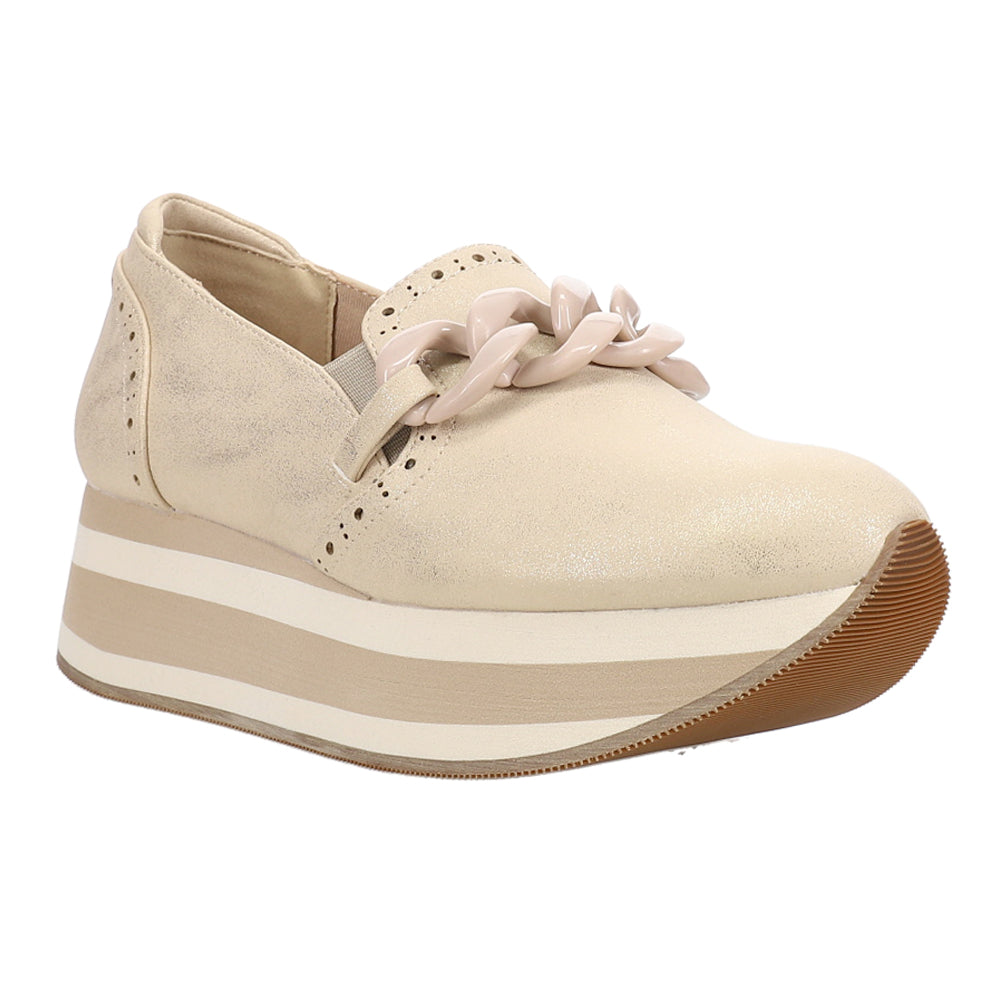 So What Metallic Platform Slip On Loafers、mySite、gtrtttuynbv