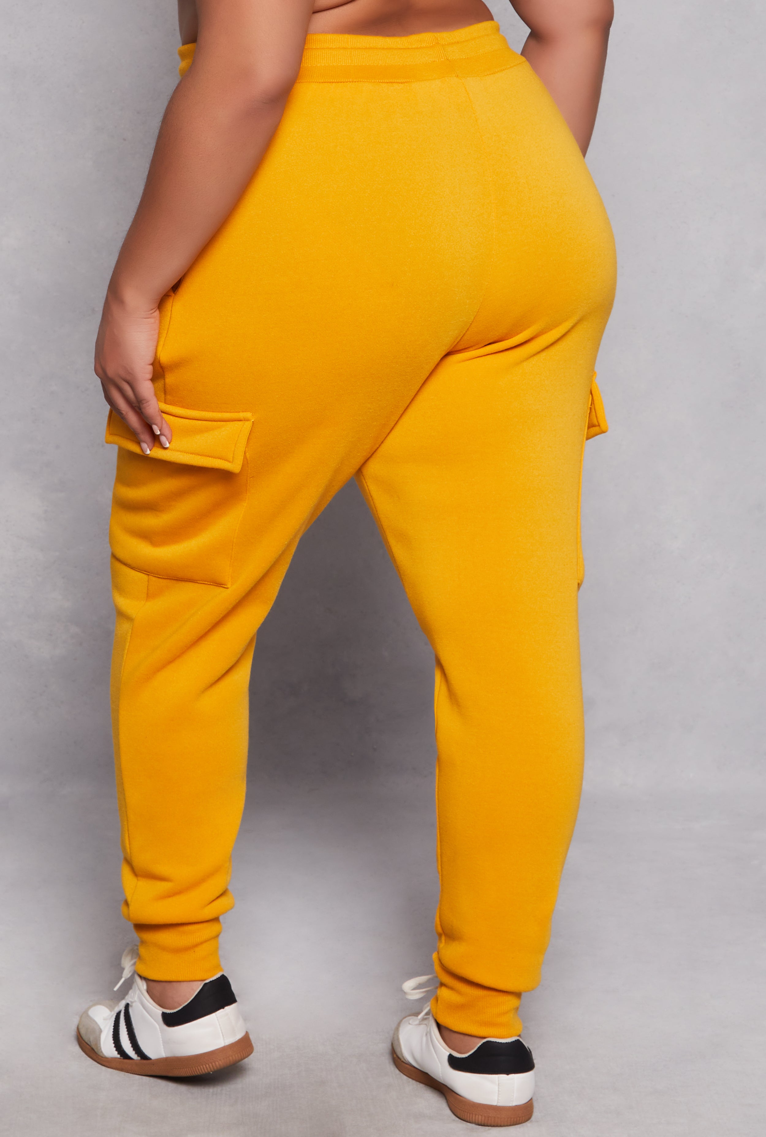 Plus Size Fleece Lined Cargo Joggers、mySite、camillekostekn