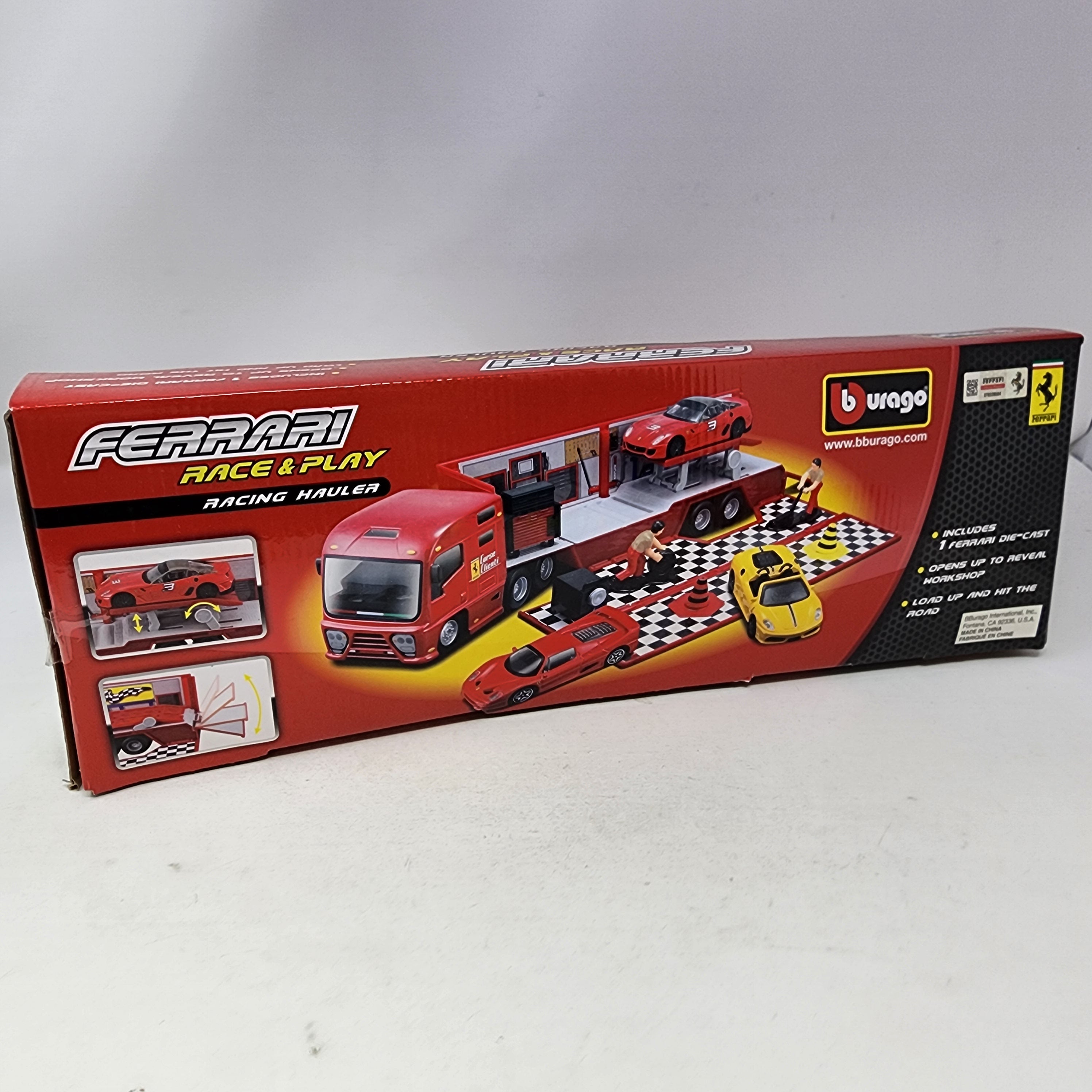 Ferrari Race & Play Set w/ Racing Hauler * Burago 1/43 Scale、mySite、hgirdovlk