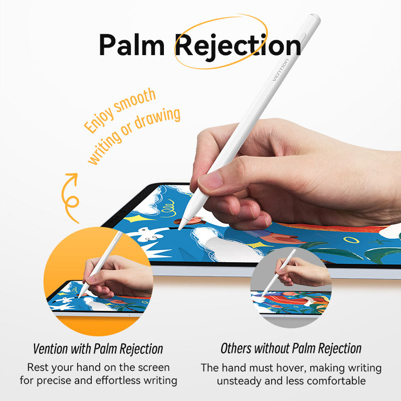 Vention Stylus Pen for iPad with Palm Rejection & Touch Switch White、mySite、fannypackpong