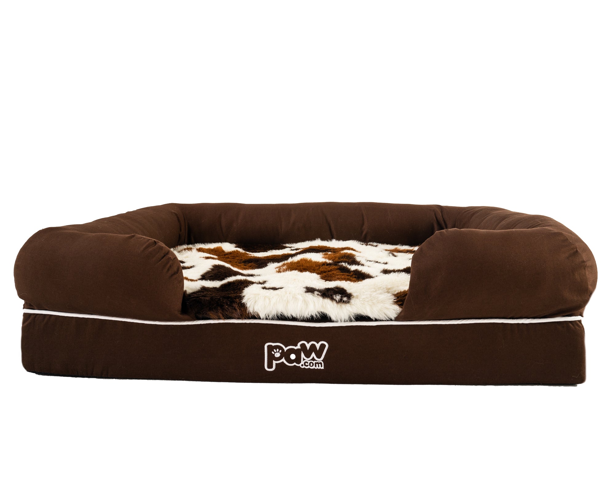 PupLounge™ Topper - Brown Faux Cowhide Topper (Bed Not Included)、mySite、solidvoid