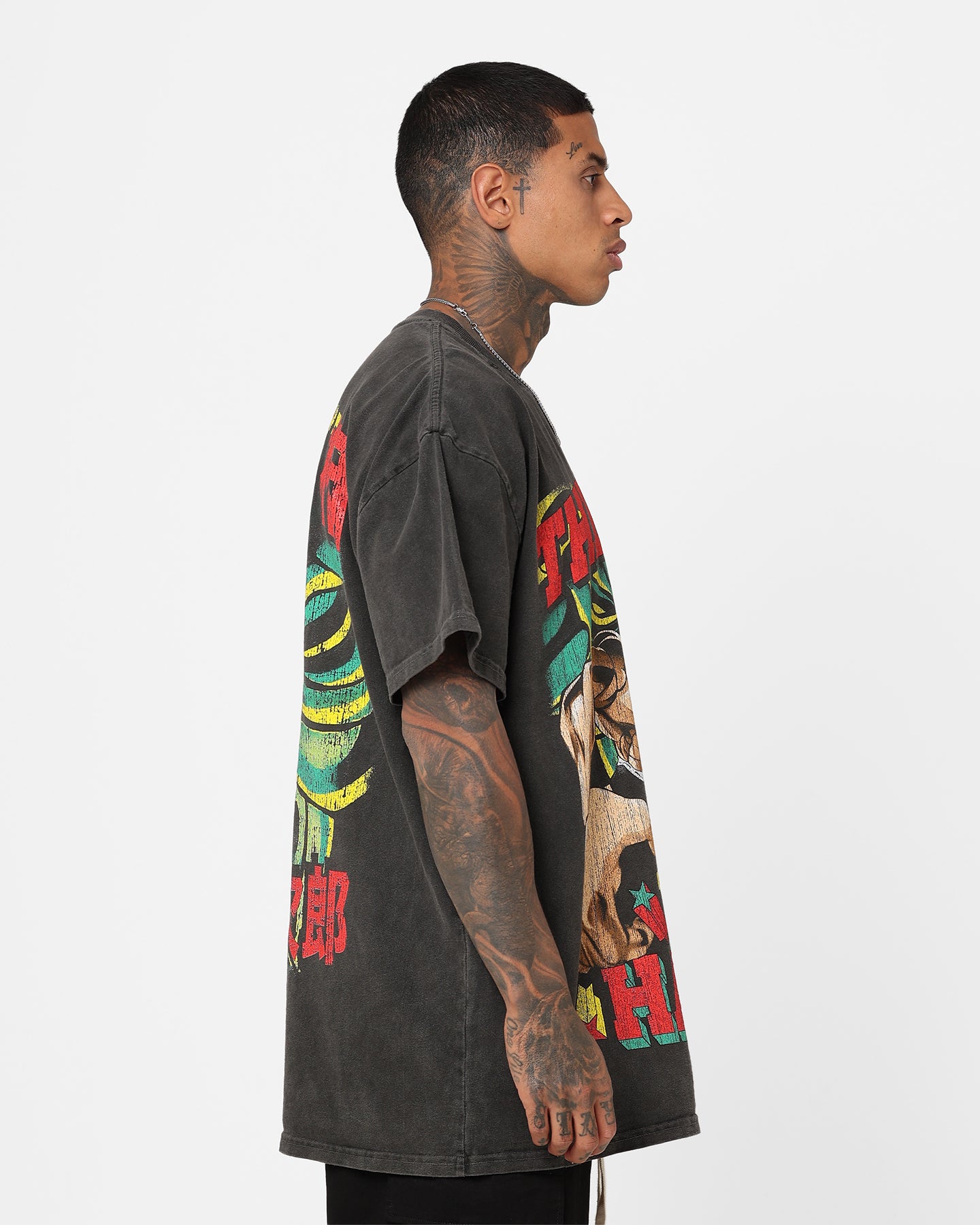 Goat Crew X Baki Yujiro Heavyweight Vintage T-Shirt Black Wash、mySite、zt4zffjzw