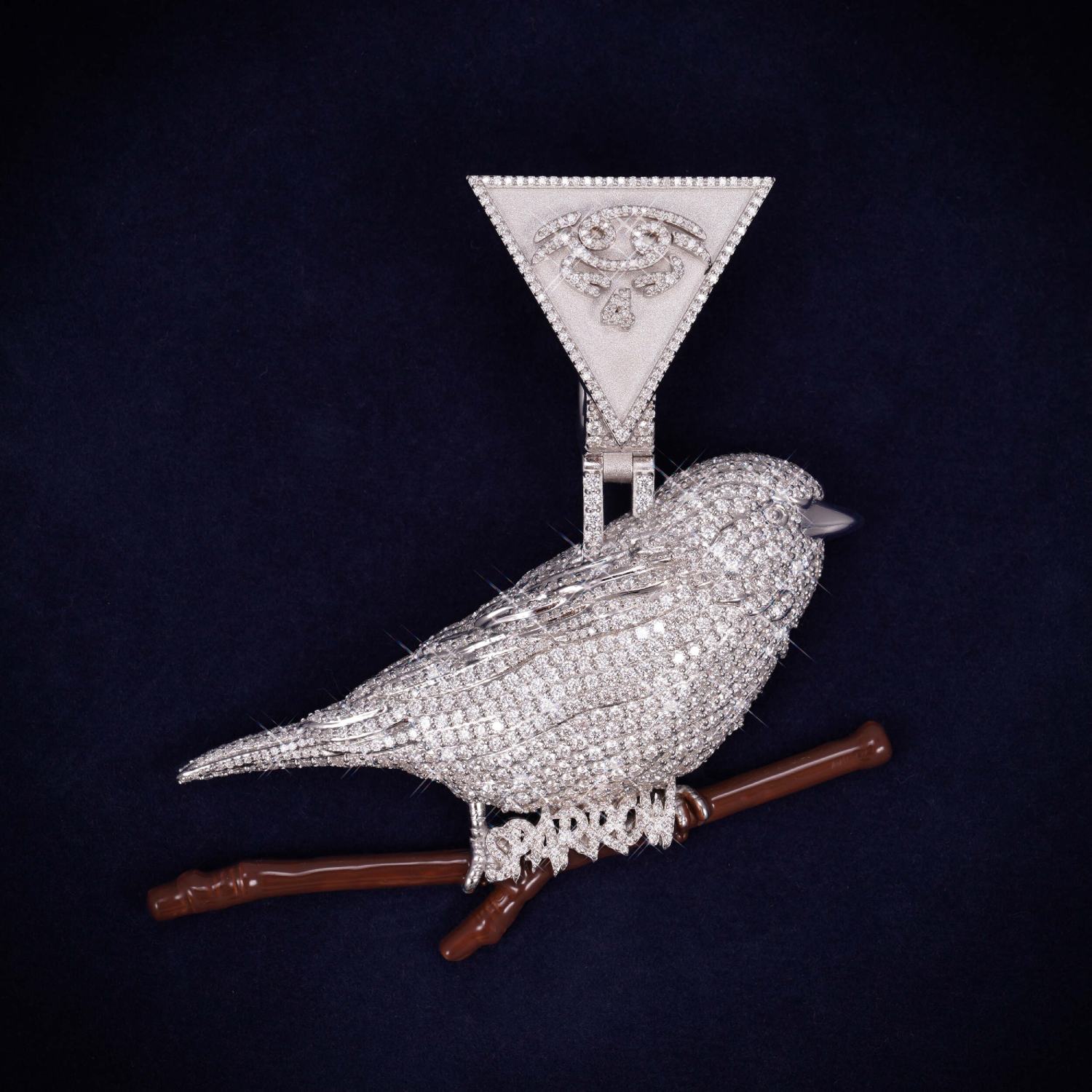 SPARROW Custom Moissanite Pendant 14K Gold、mySite、hinf8tx79