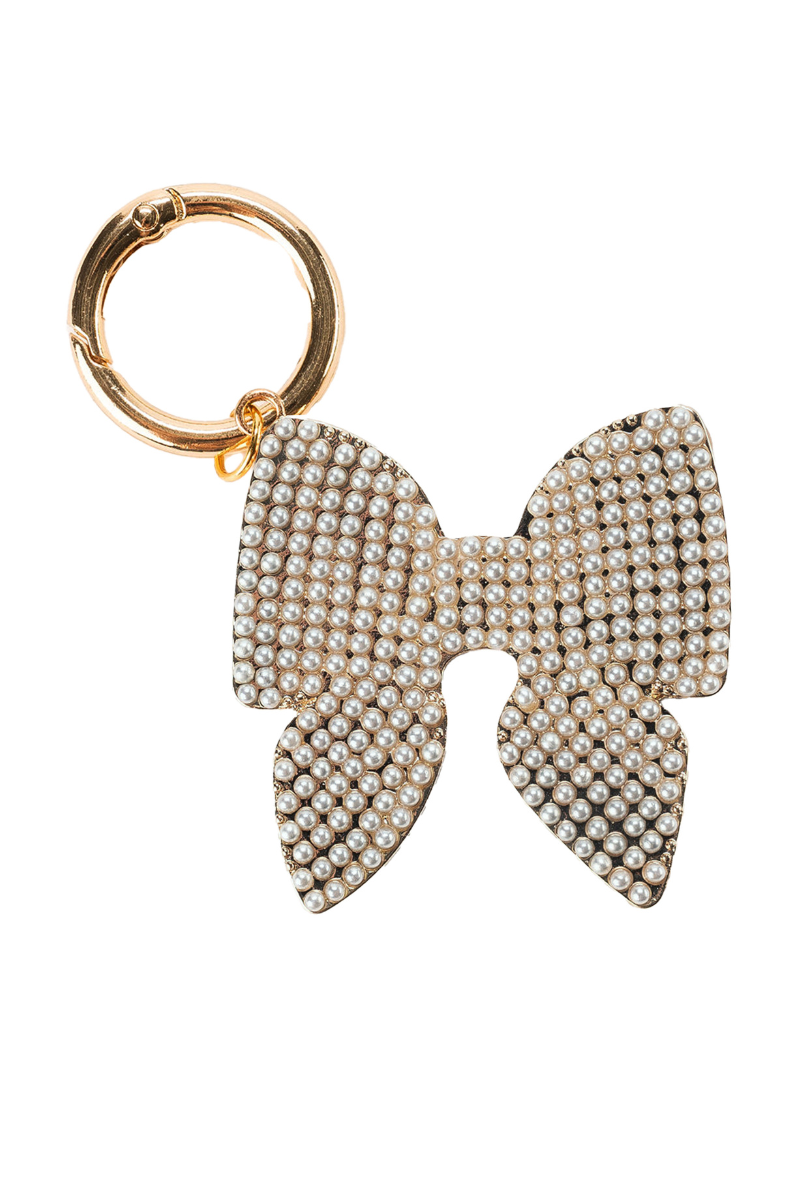 Pearl Bow Bag Charm - Blue Grey、mySite、hinf8tx79